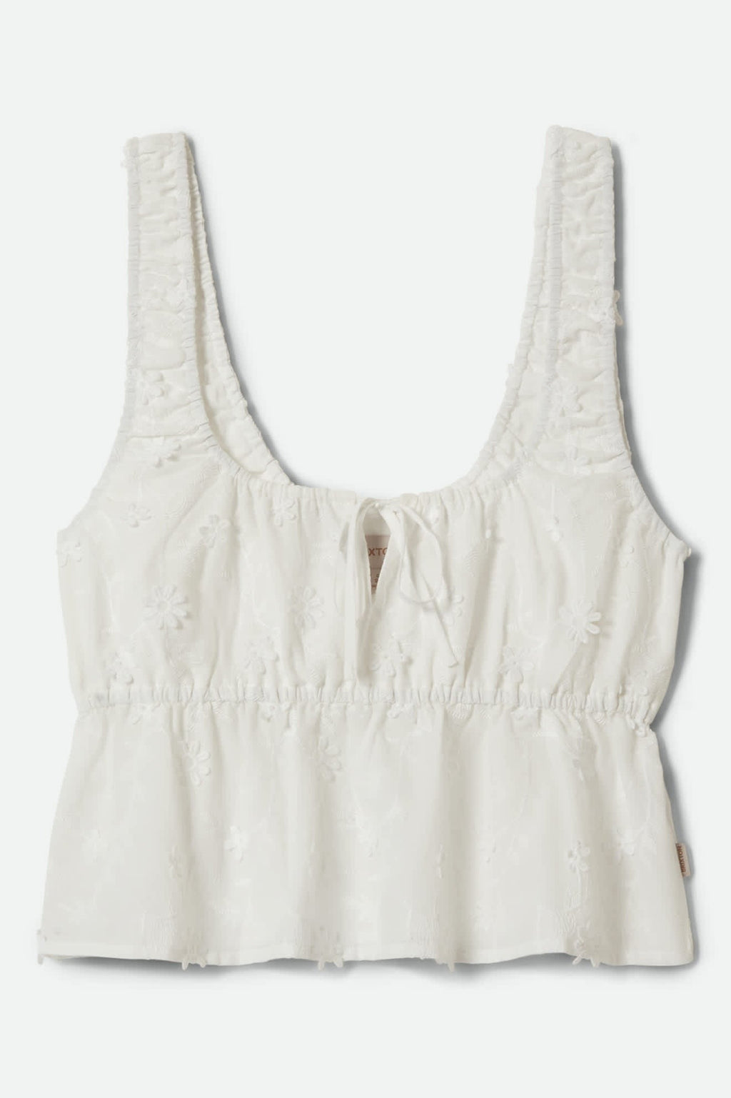 The Abigail Tie Top - Off White Floral