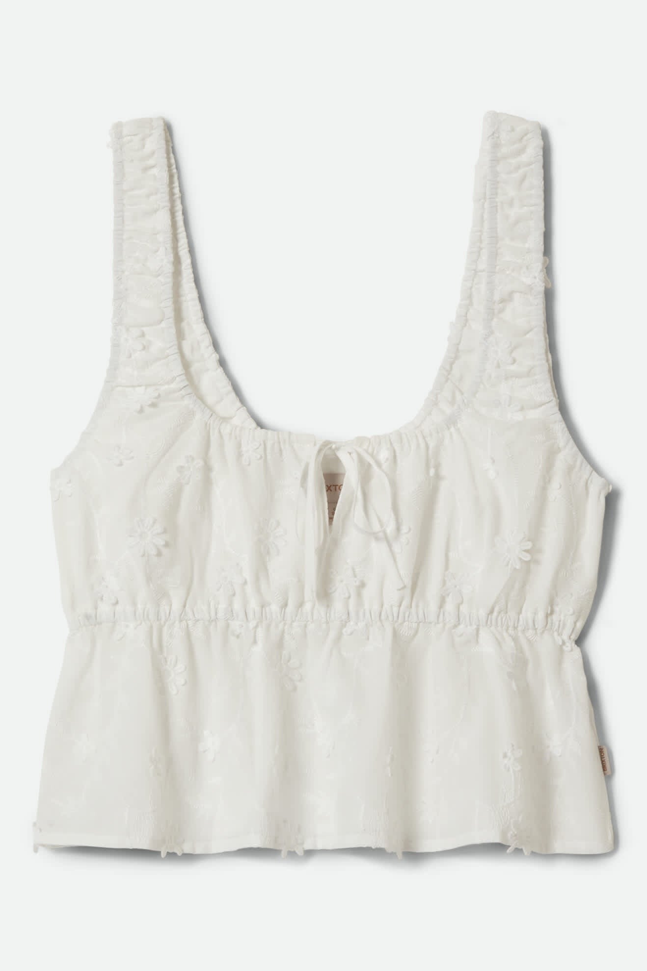 The Abigail Tie Top - Off White Floral