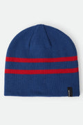 Skully Beanie - Navy/Red Stripe