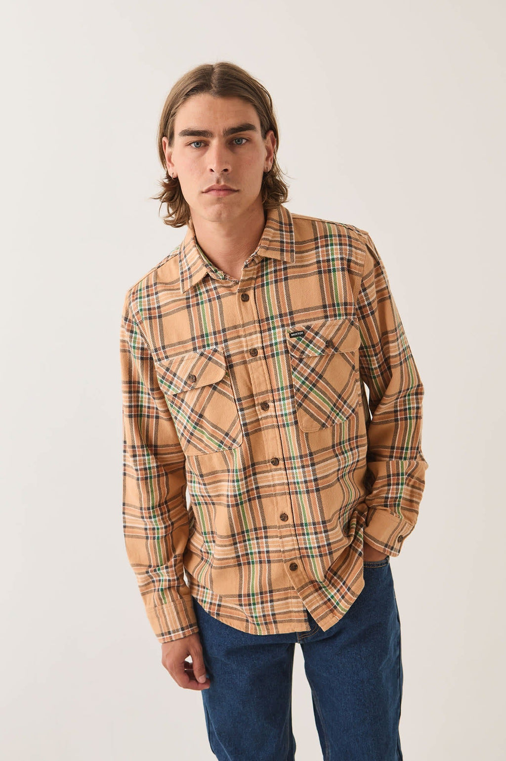Bowery Flannel - Khaki/Multi