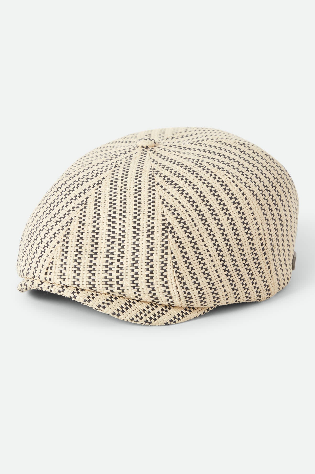 Brood Lightweight Newsboy Cap - Natural/Black Straw