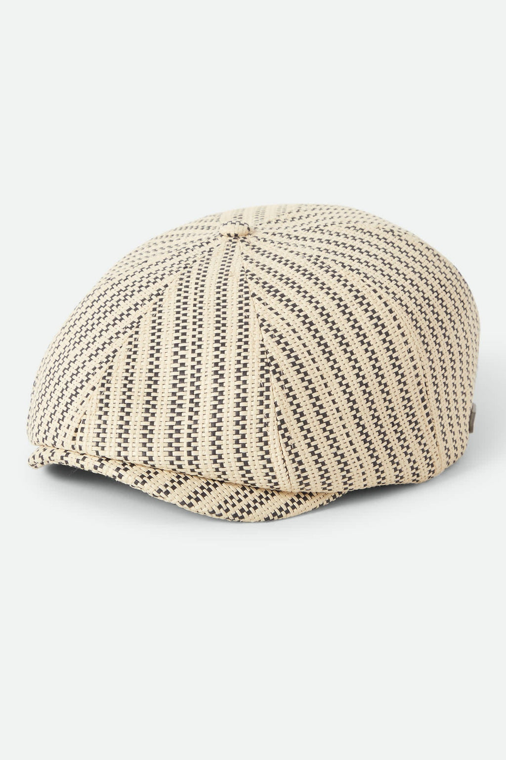 Brood Lightweight Newsboy Cap - Natural/Black Straw