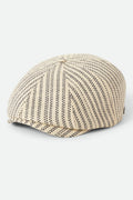 Brood Lightweight Newsboy Cap - Natural/Black Straw