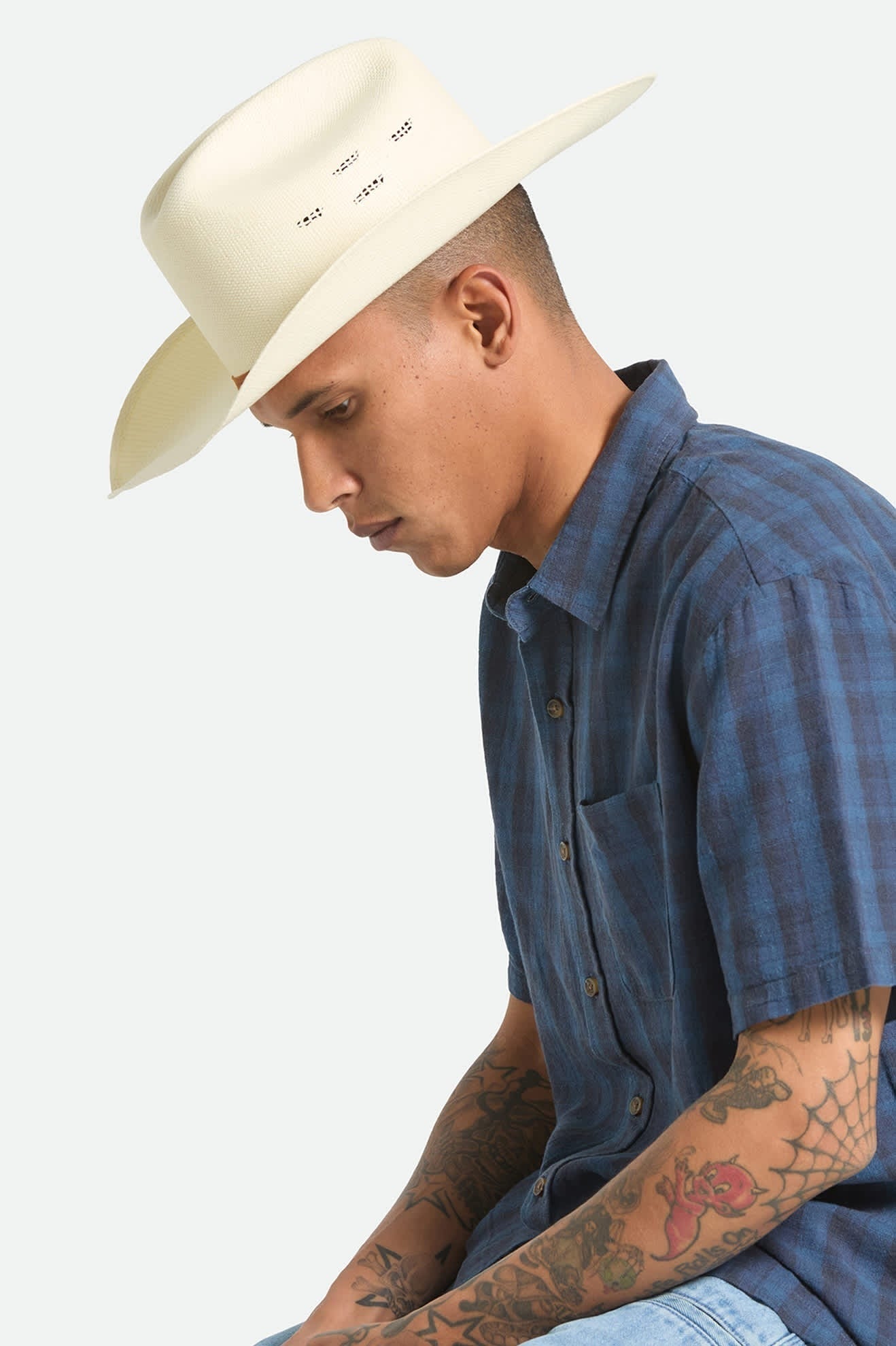 Laredo Straw Cowboy Hat - Bone