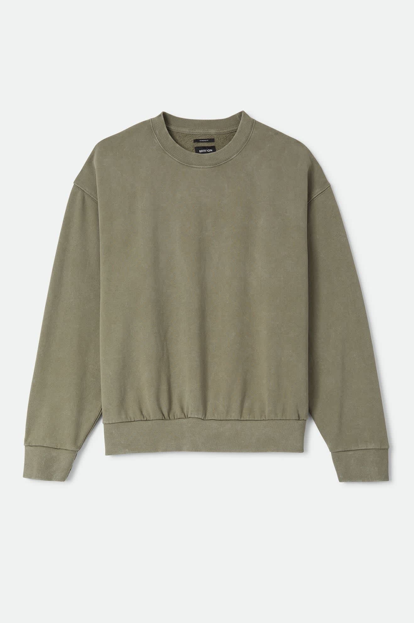 Brixton Baseline Crew Fleece - Olive Surplus Vintage Wash