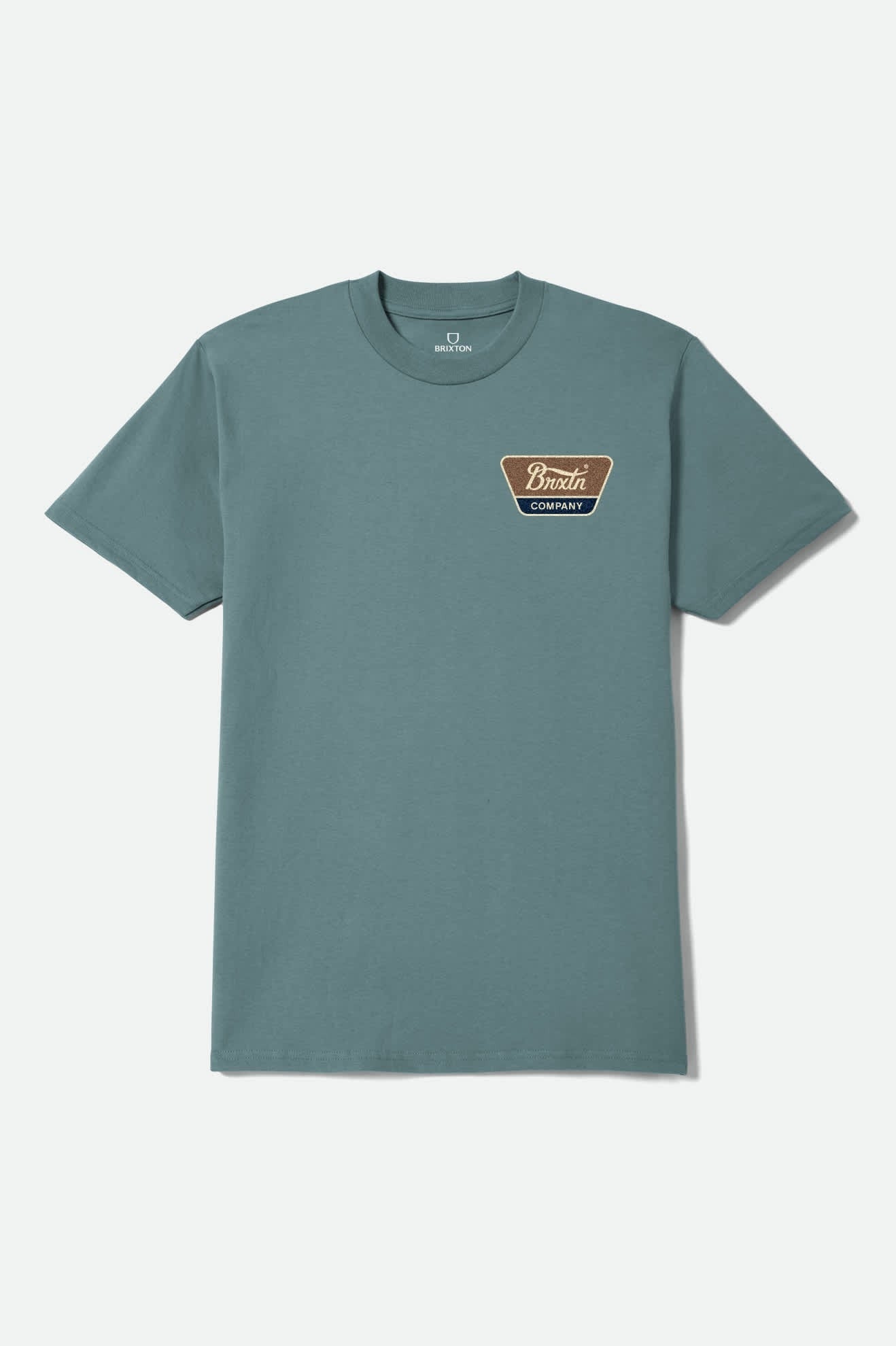 Linwood Short Sleeve Standard T-Shirt - Ocean Breeze/Brown/Dark Navy