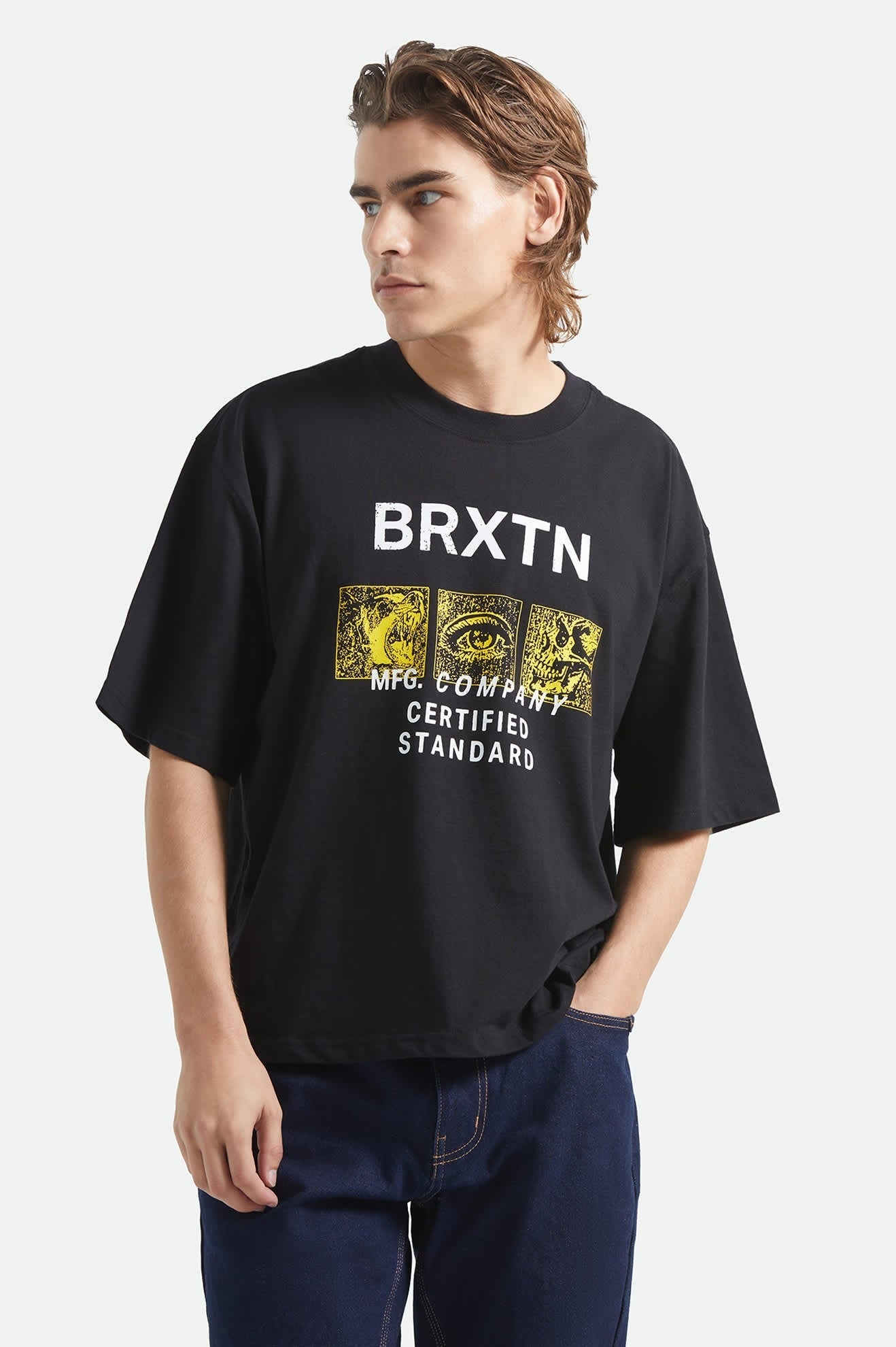 Mollar Short Sleeve Cropped T-Shirt - Black