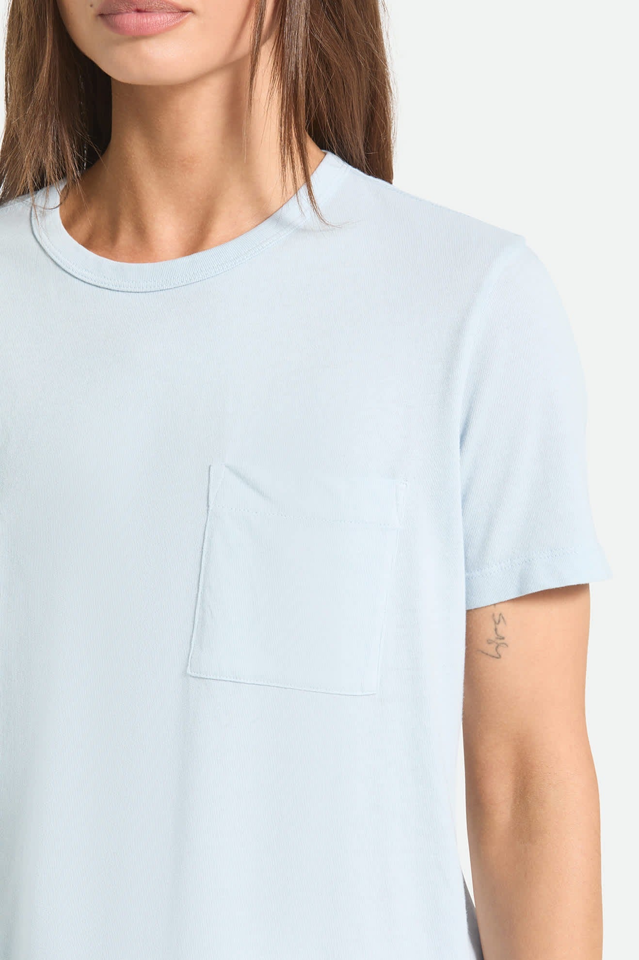 Carefree Organic Garment Dye Perfect T-Shirt - Blue Aura