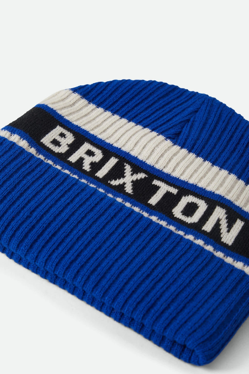 Rainier Striped Beanie - Royal/White/Black
