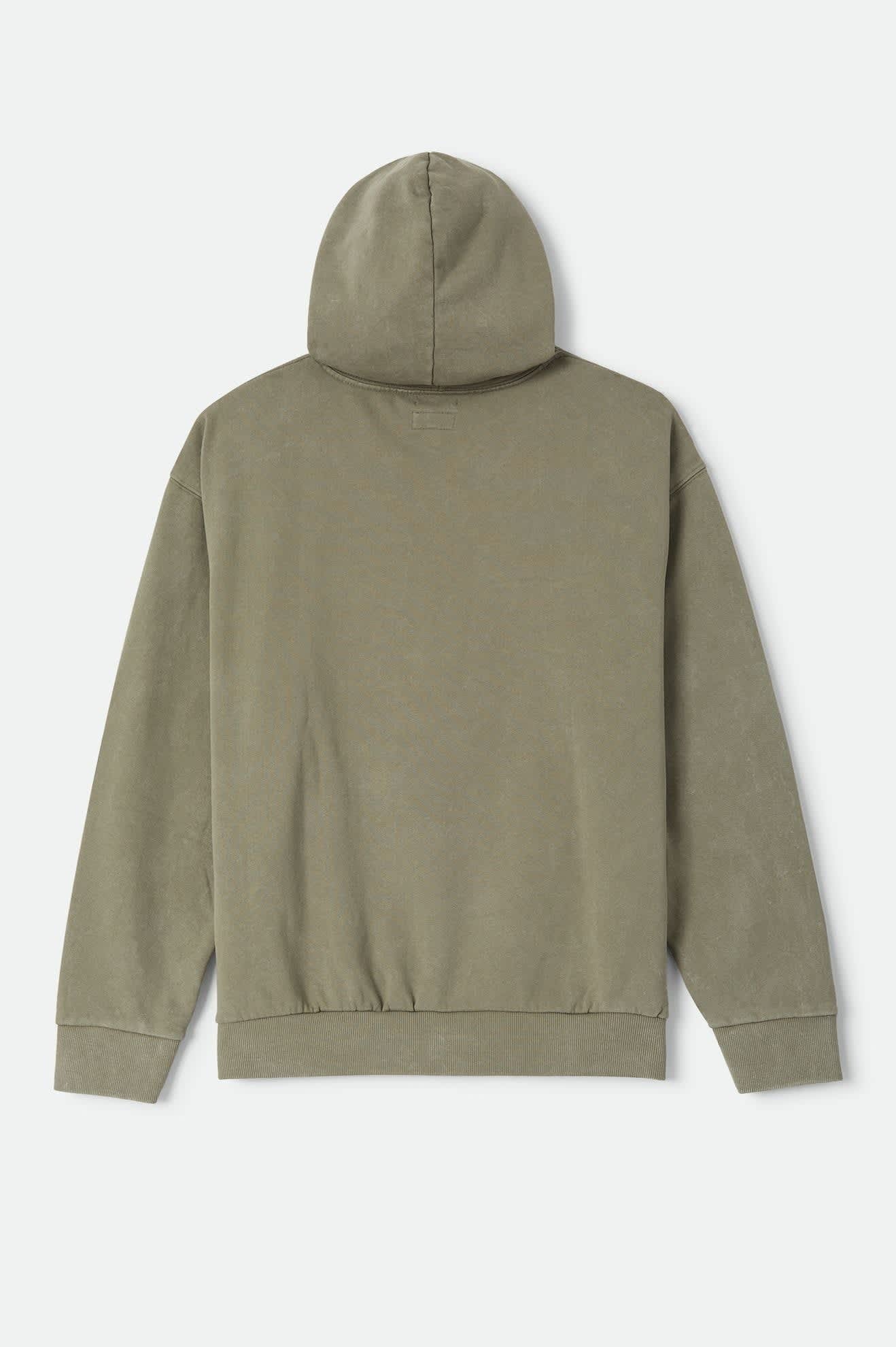 Brixton Baseline Hood Fleece - Olive Surplus Vintage Wash