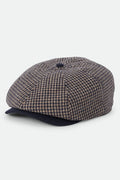 Brood Newsboy Cap - Navy/Sand Houndstooth
