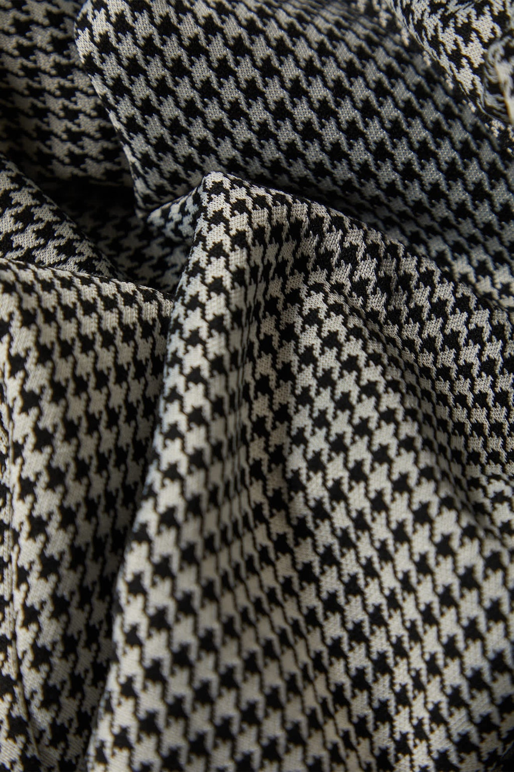 Houndstooth Leisure Trouser Pant - Winter White/Black