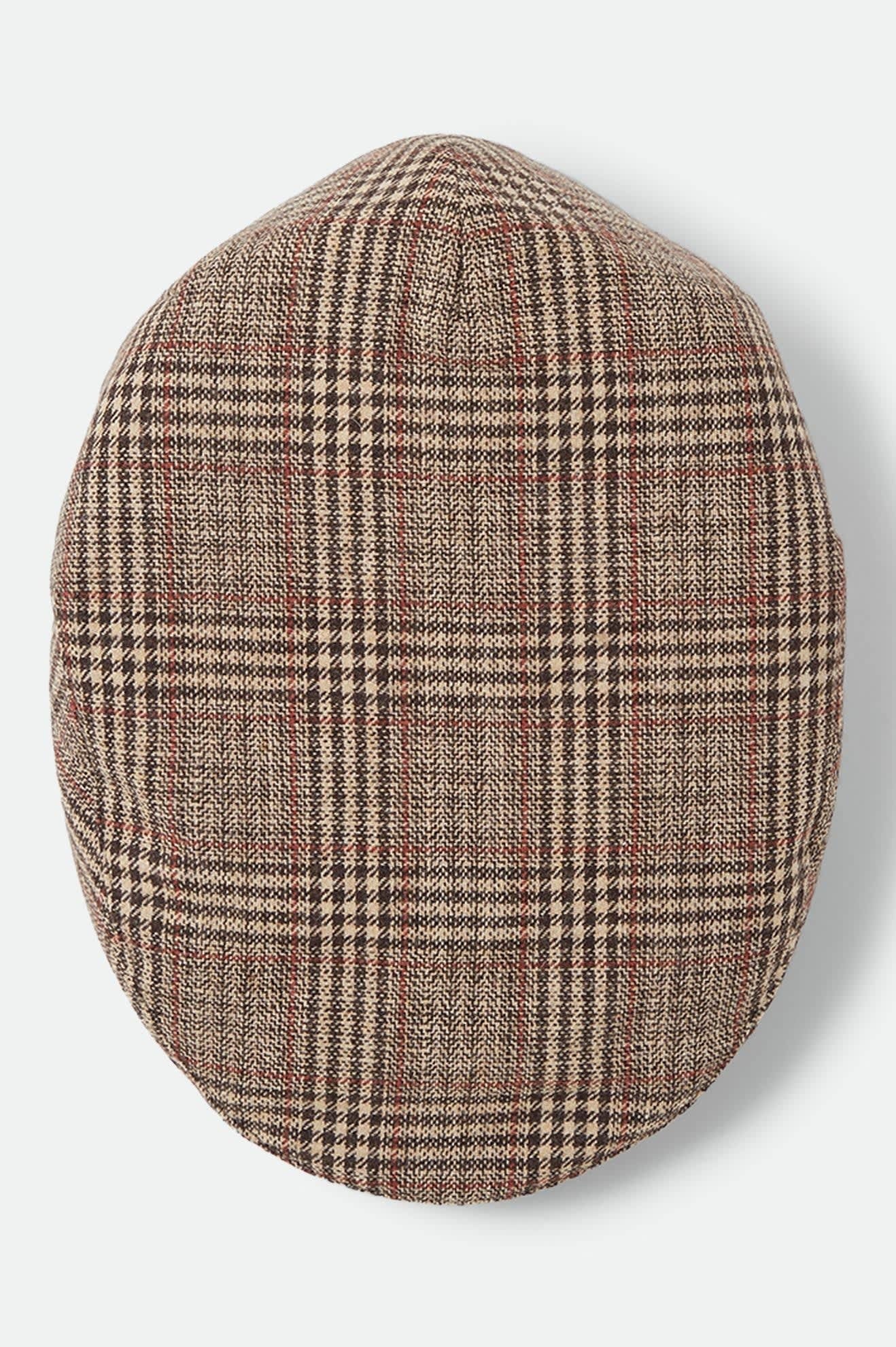 Hooligan Flat Cap - Brown/Tan/Red Plaid