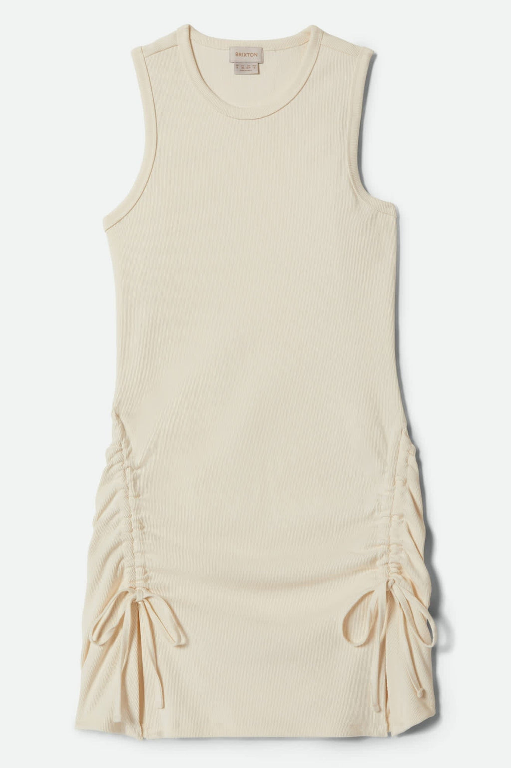 Ribbed Cinch Mini Dress - Off White