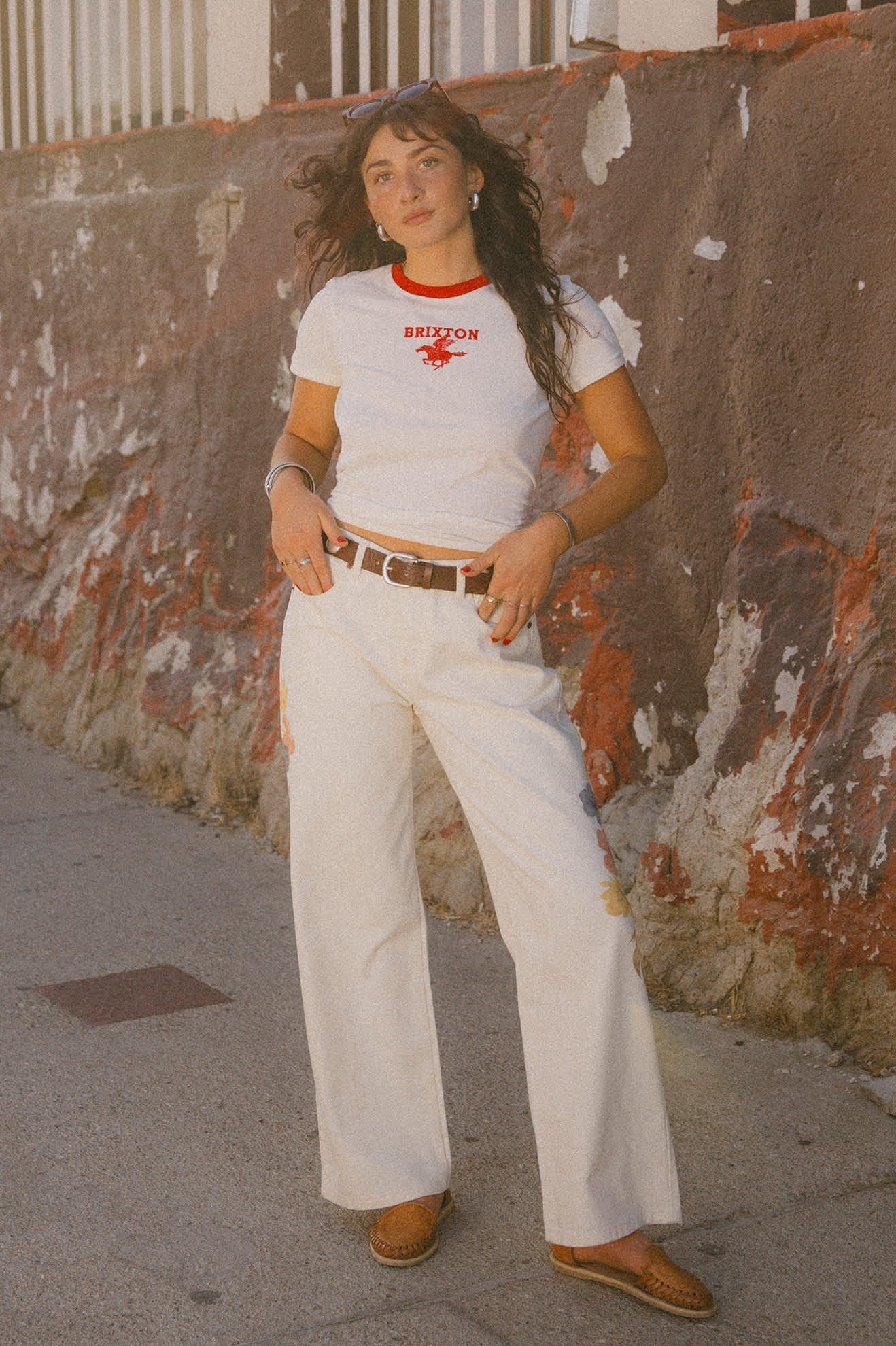 Pegasus Slim Crew T-Shirt - Vintage White