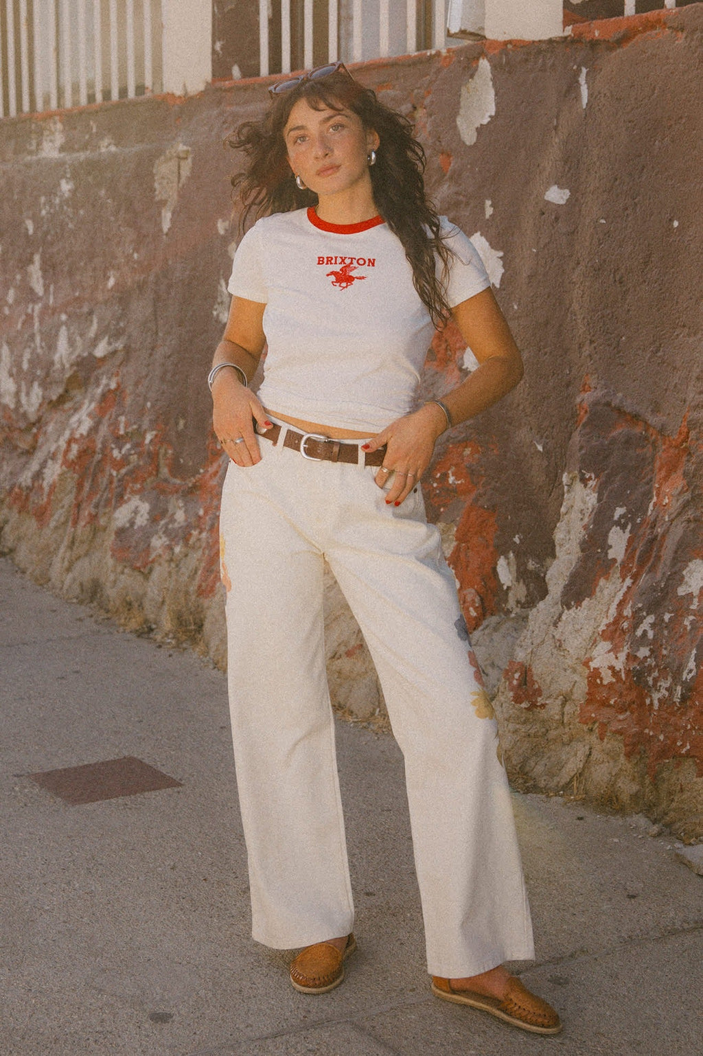 Pegasus Slim Crew T-Shirt - Vintage White