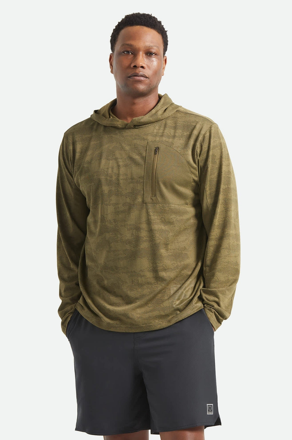 Journey Long Sleeve Sun Hoodie - Olive Tiger Camo