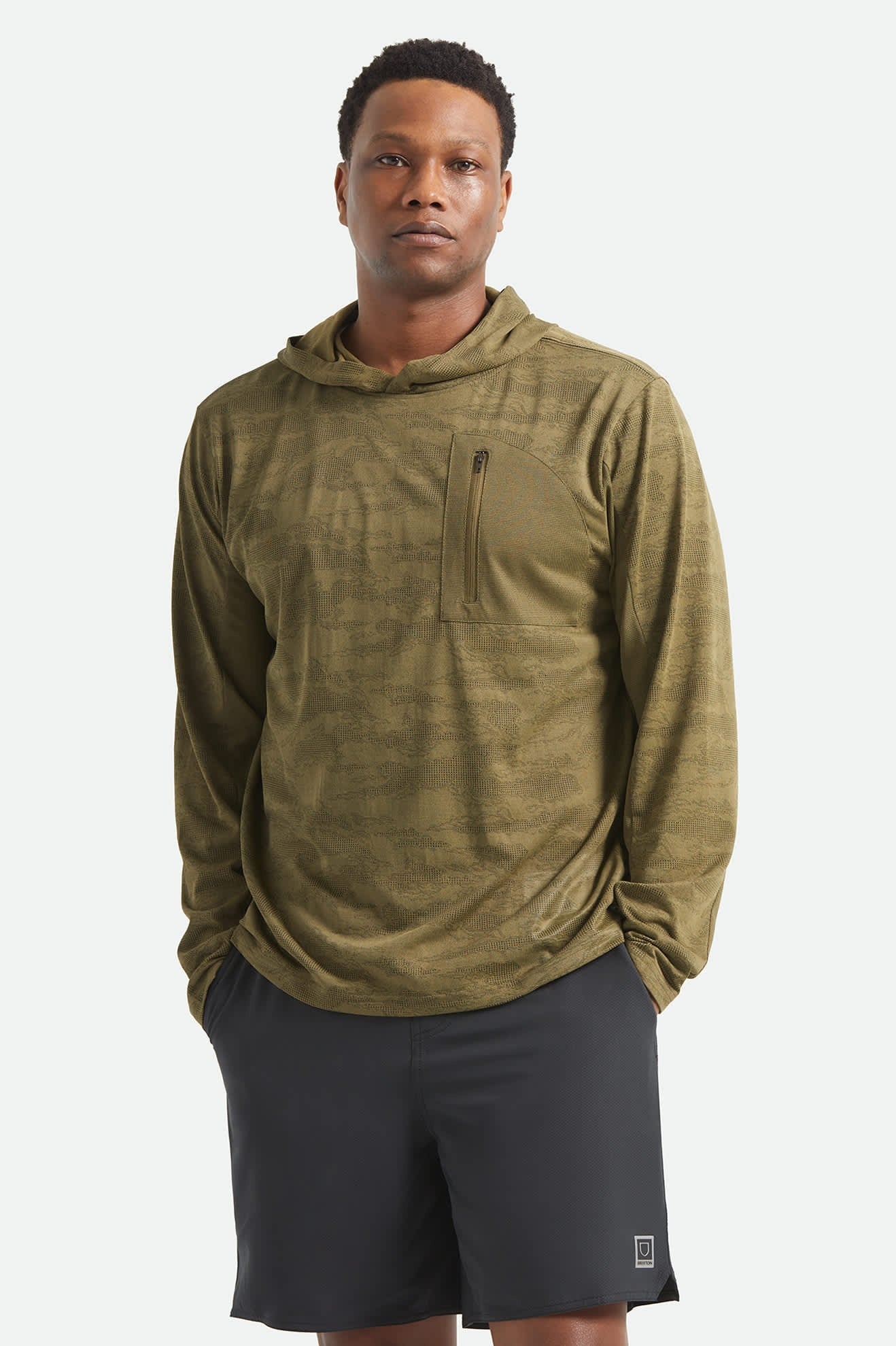 Journey Long Sleeve Sun Hoodie - Olive Tiger Camo