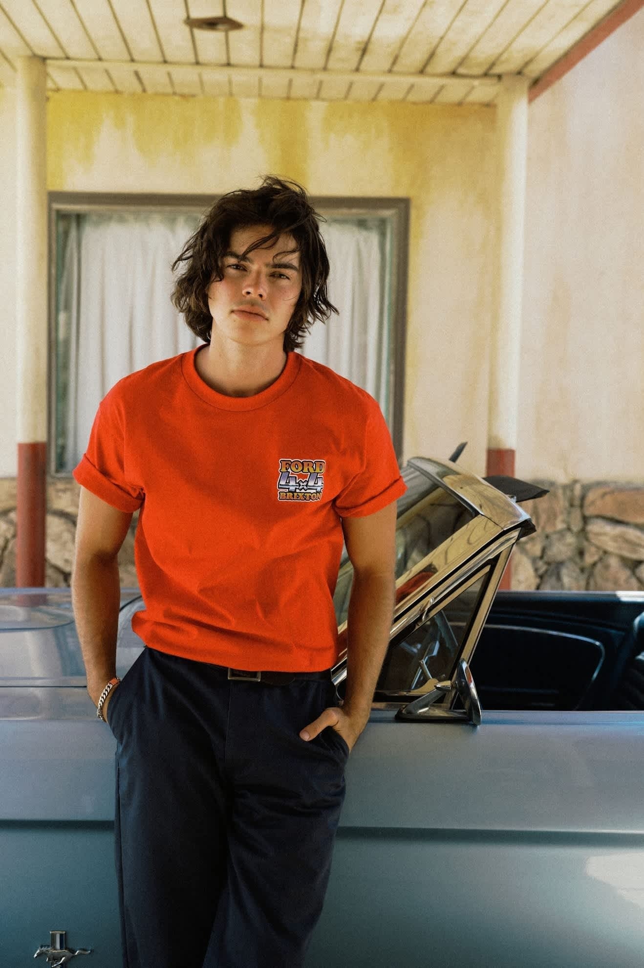 Ford 4x4 Chrome T-Shirt - Rangoon Red