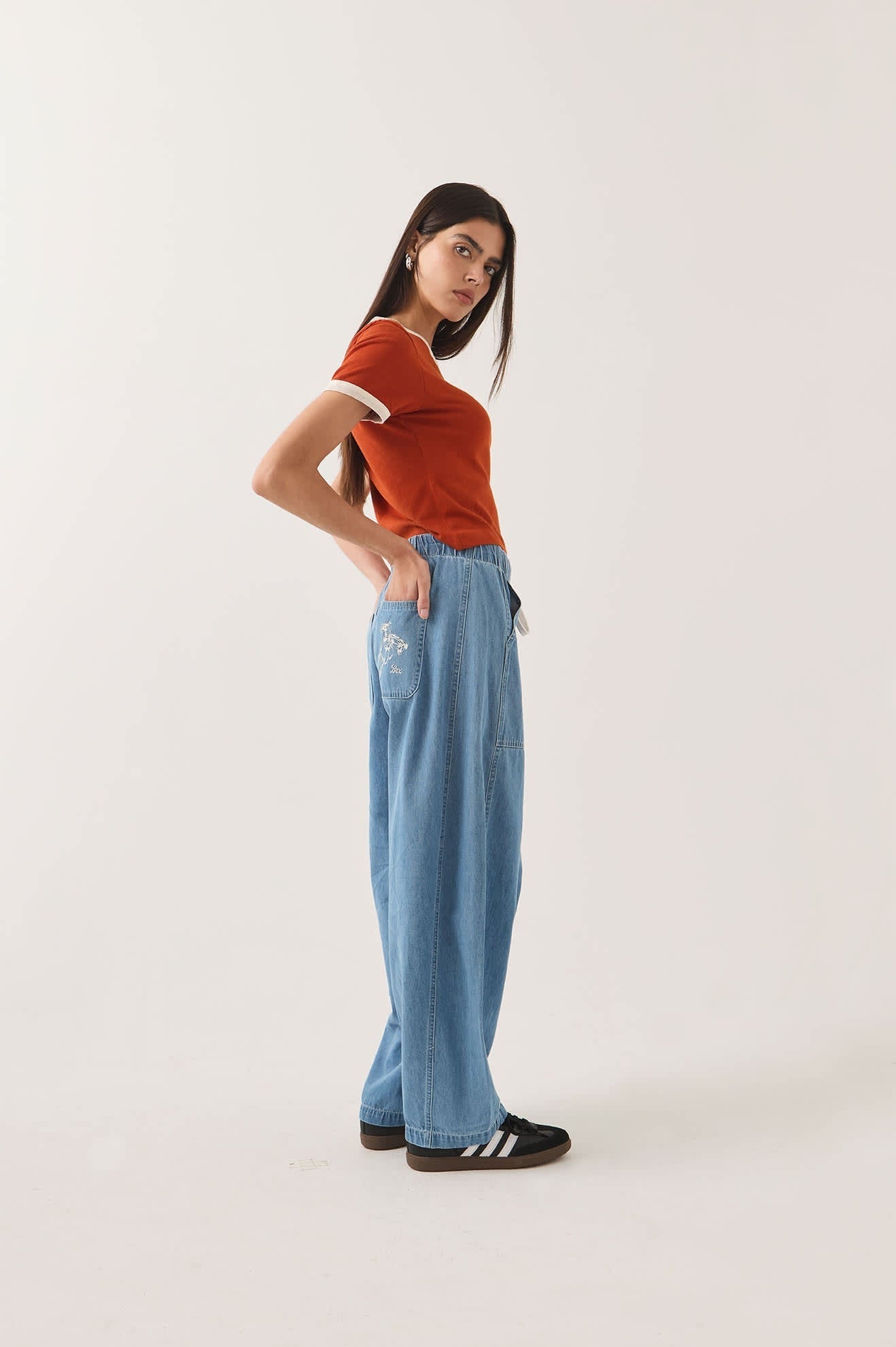 Utility Everyday Barrel Pant - Light Stone Wash