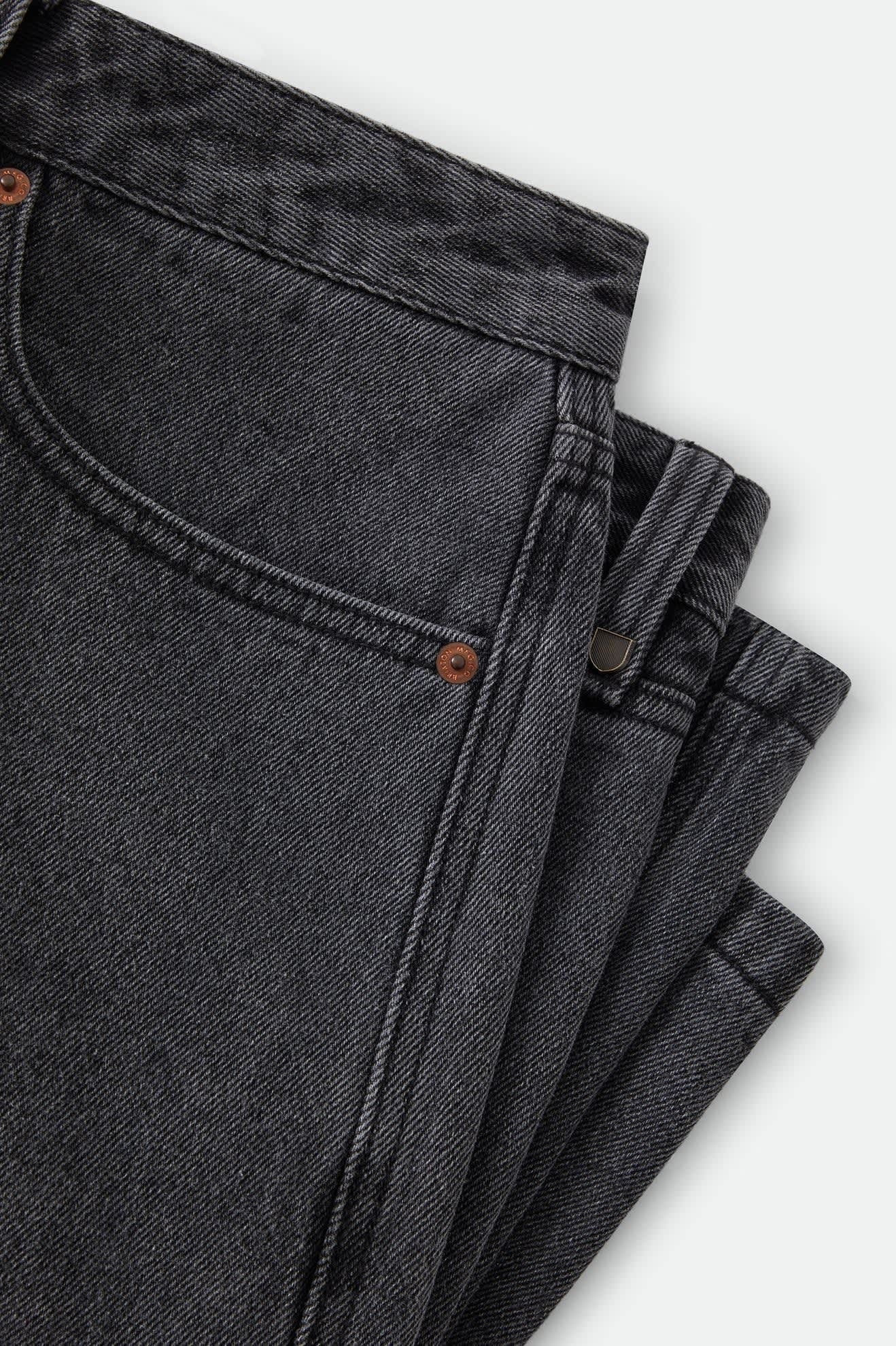 Brixton Relaxed Short - Washed Black Denim