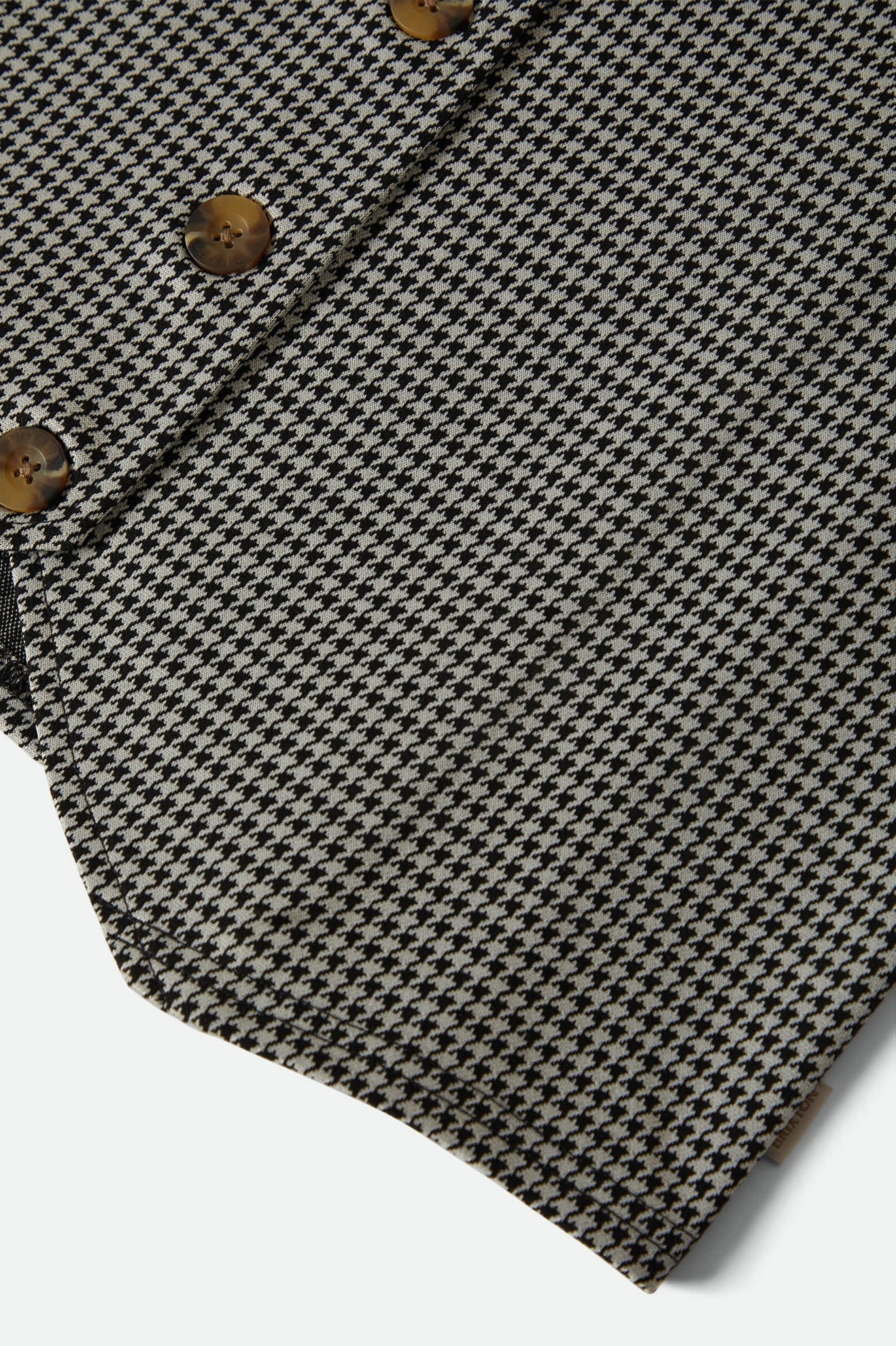 Houndstooth Leisure Vest - Winter White/Black