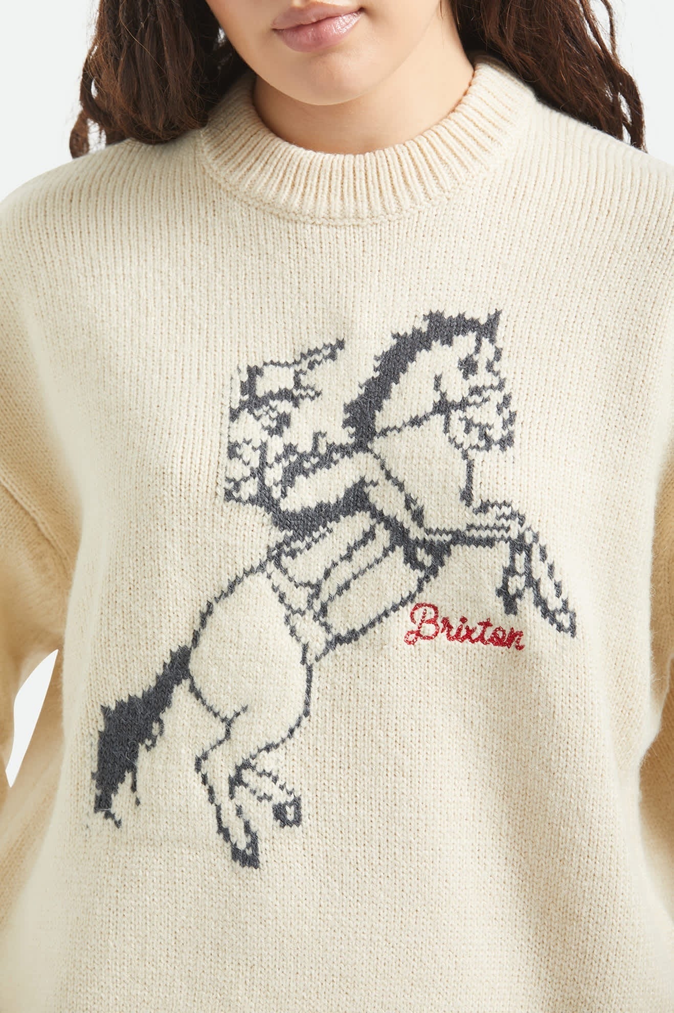 Brixton Ranching Club Crew Sweater - Whitecap