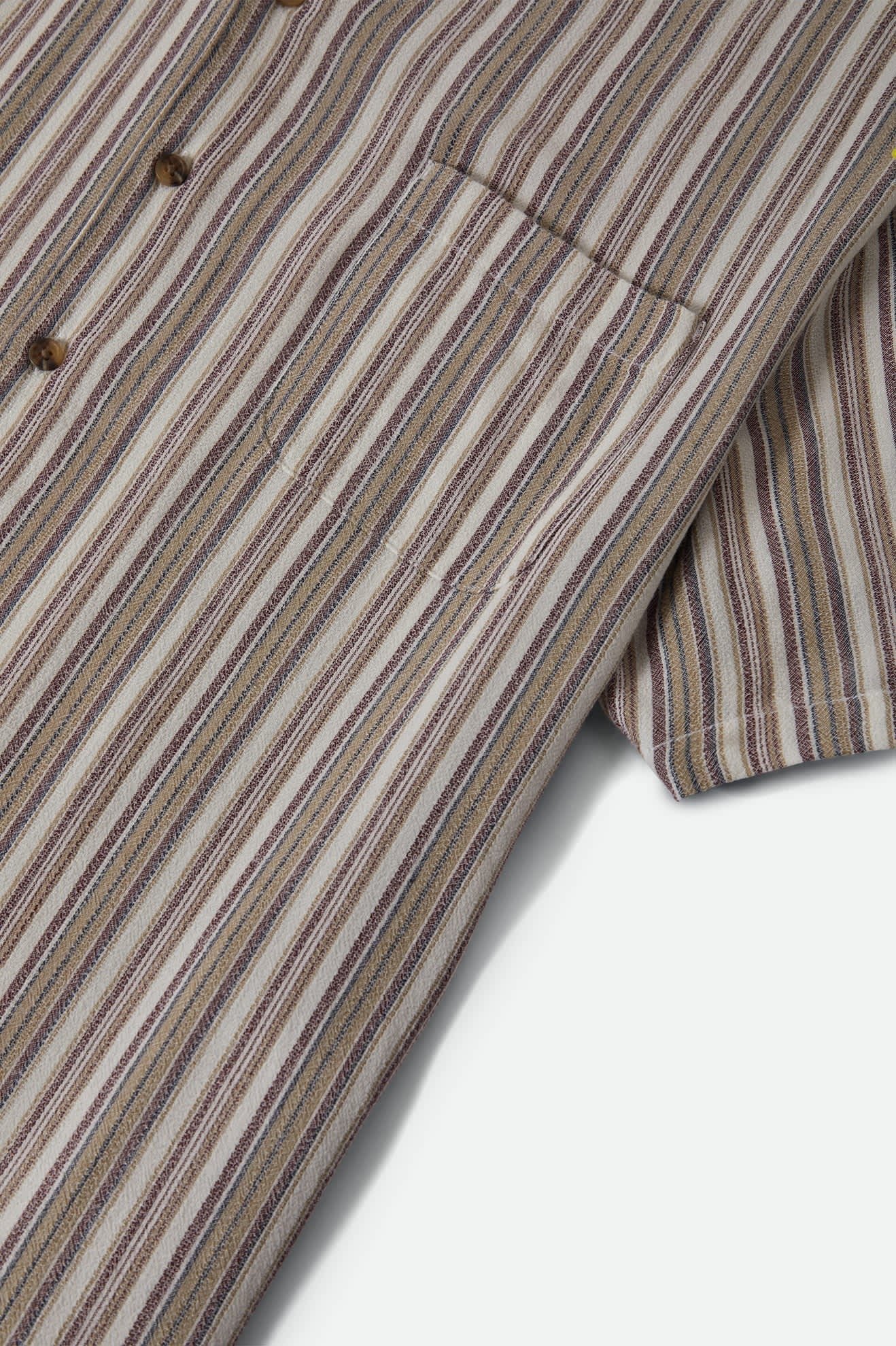 Bunker Twisted Stripe Camp Collar Shirt - Robust Red