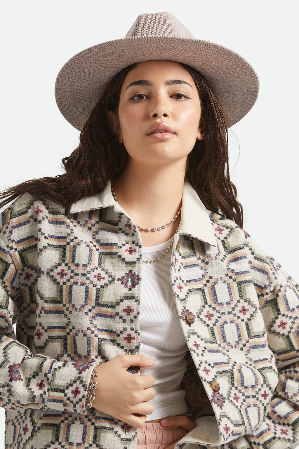 Lyons Knit Packable Hat - Chalk Pink