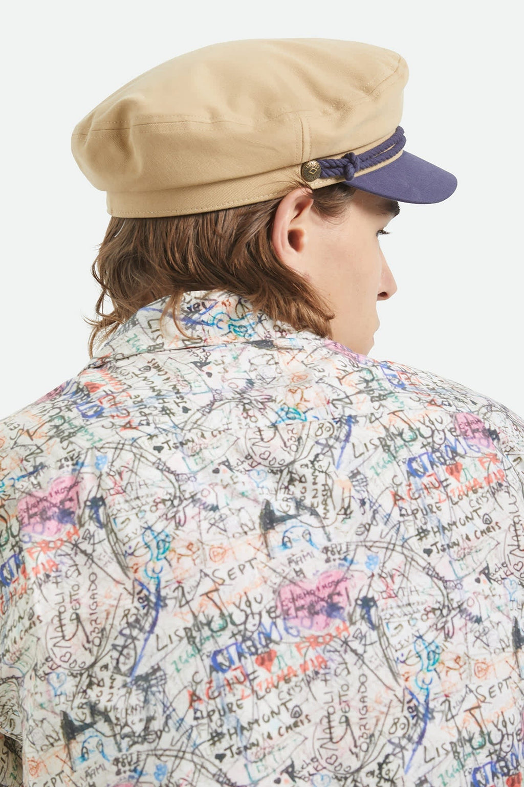 Fiddler Fisherman Cap - Sand/Washed Navy