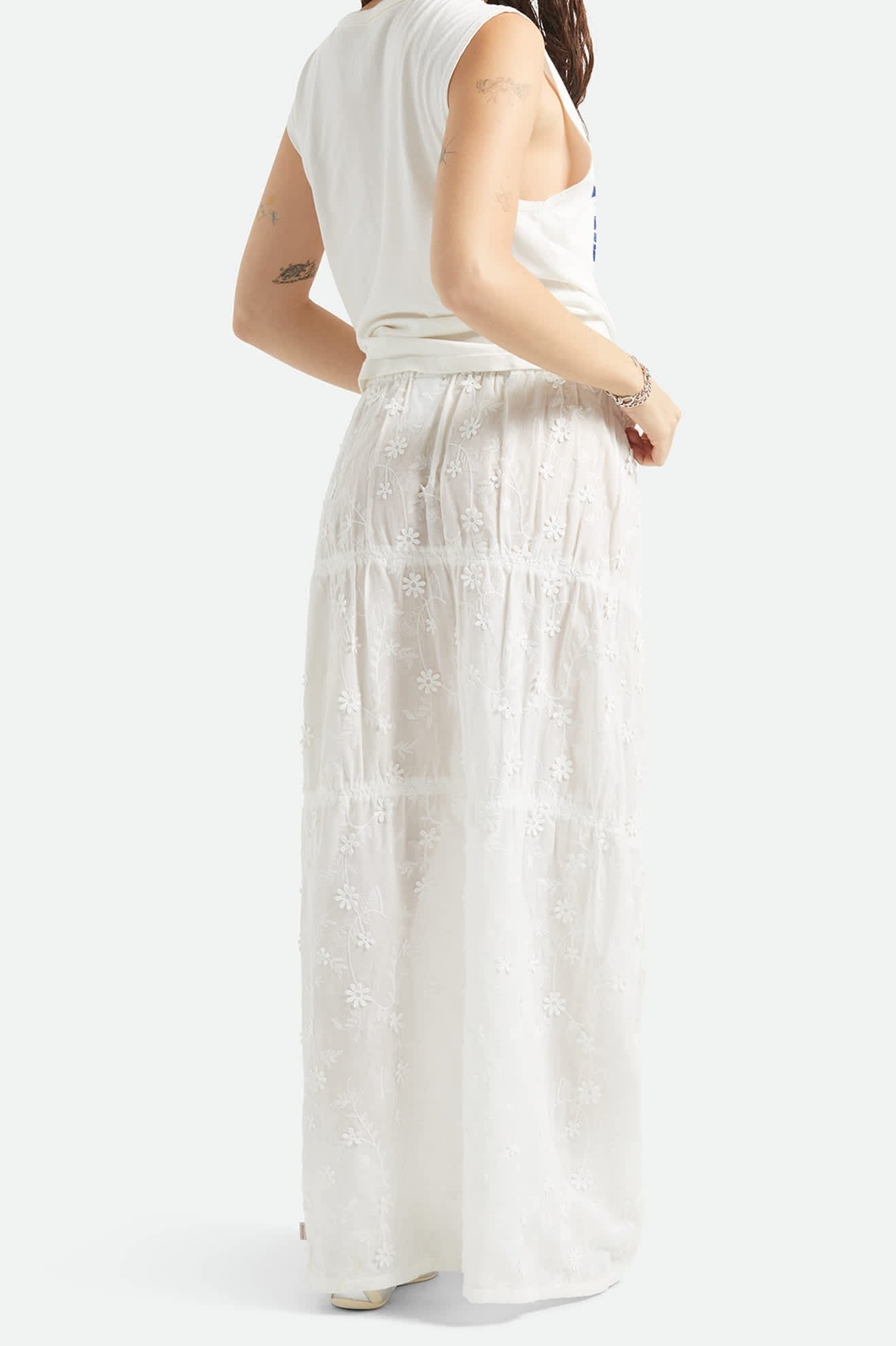 The Abigail Skirt - Off White Floral
