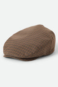 Hooligan Lightweight Flat Cap - Grey/Brown/Gold