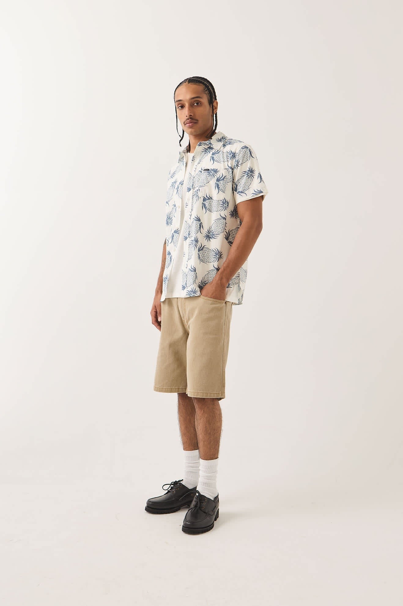 Charter Print Shirt - Off White Pineapple
