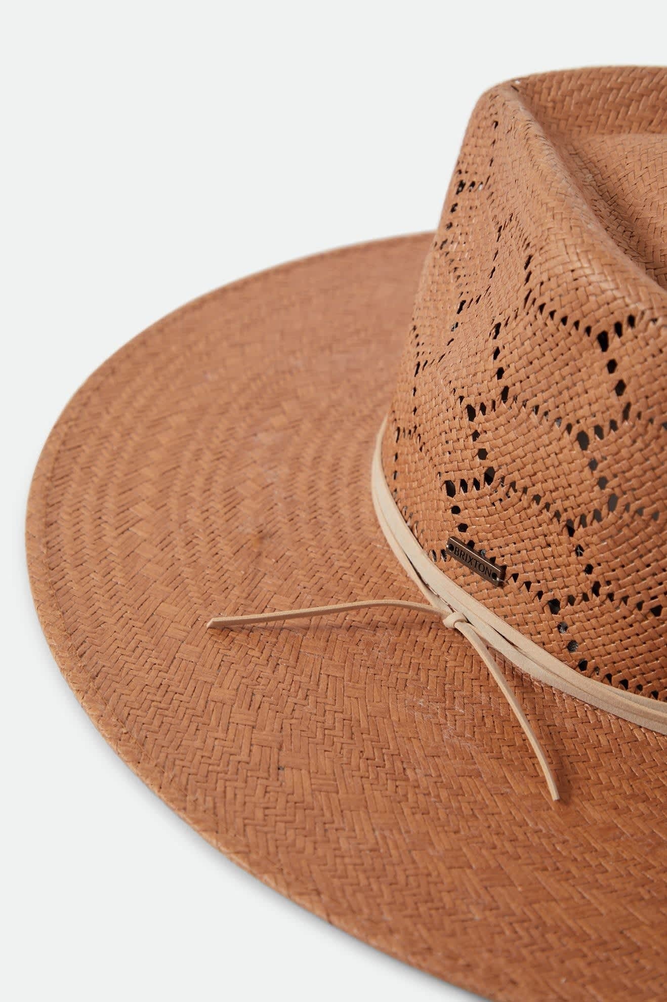 Porto Straw Fedora - Italian Clay