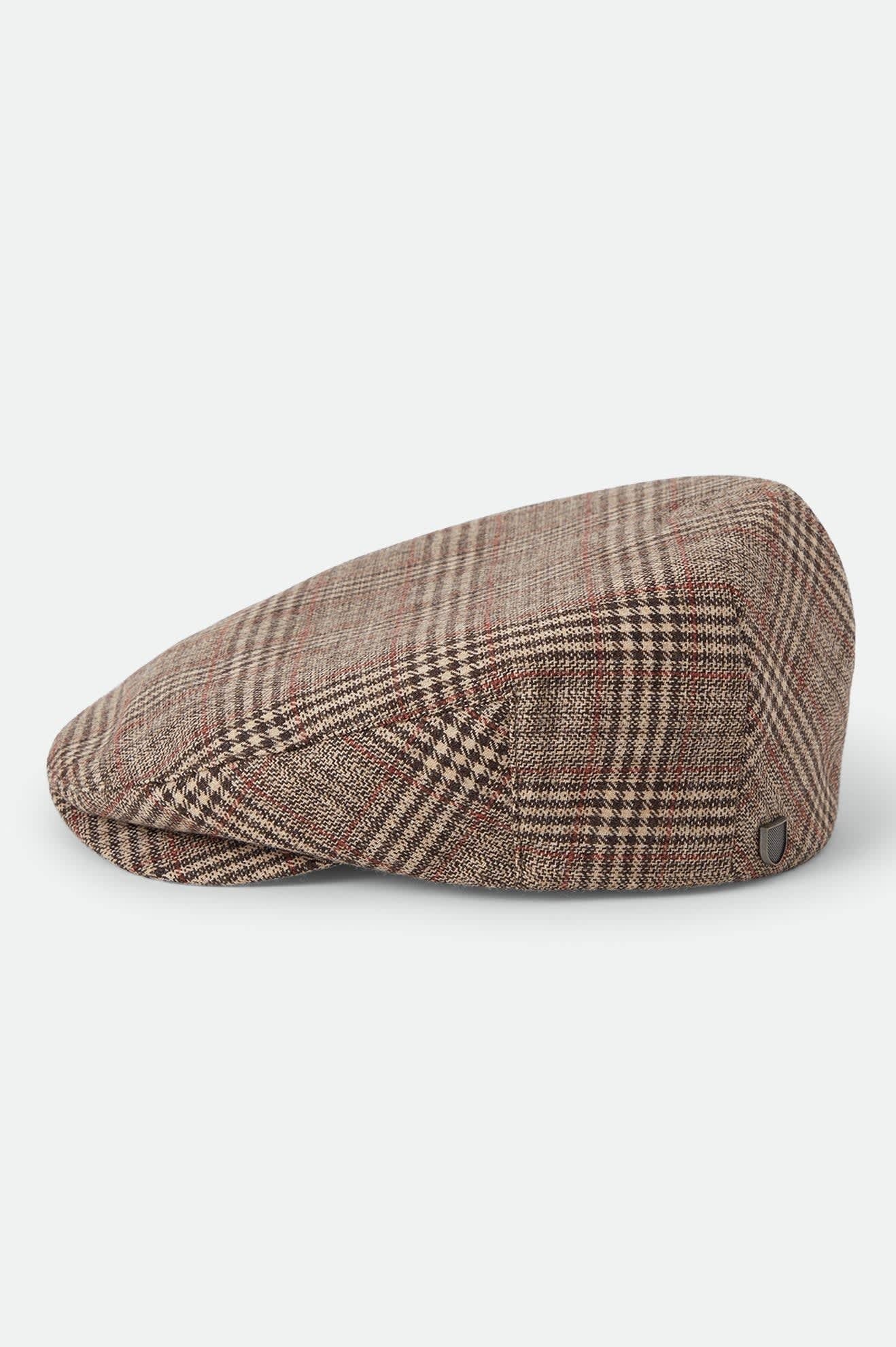 Hooligan Flat Cap - Brown/Tan/Red Plaid