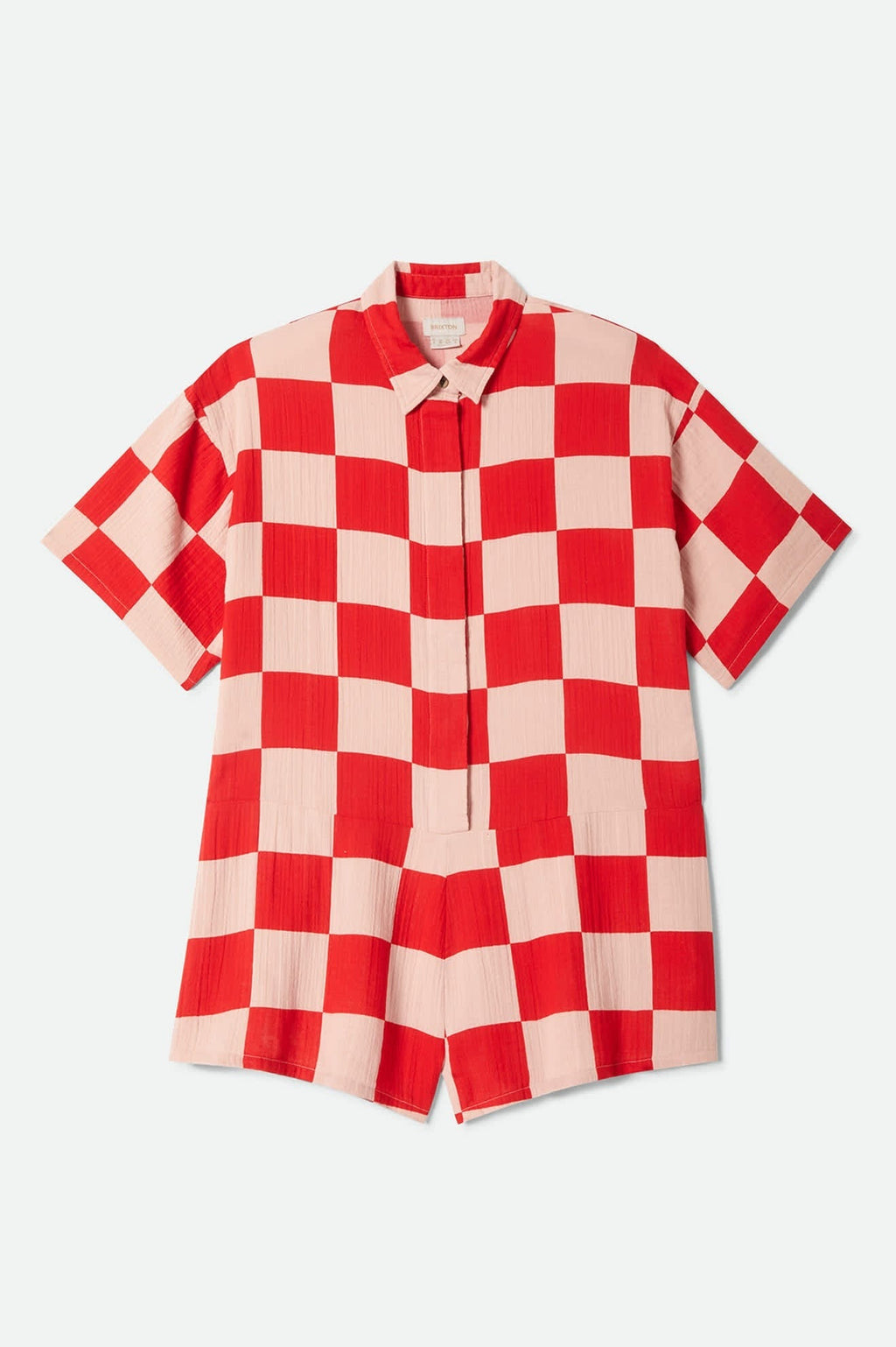 The Getaway Romper - Silver Pink/Adrenaline Rush Checkerboard