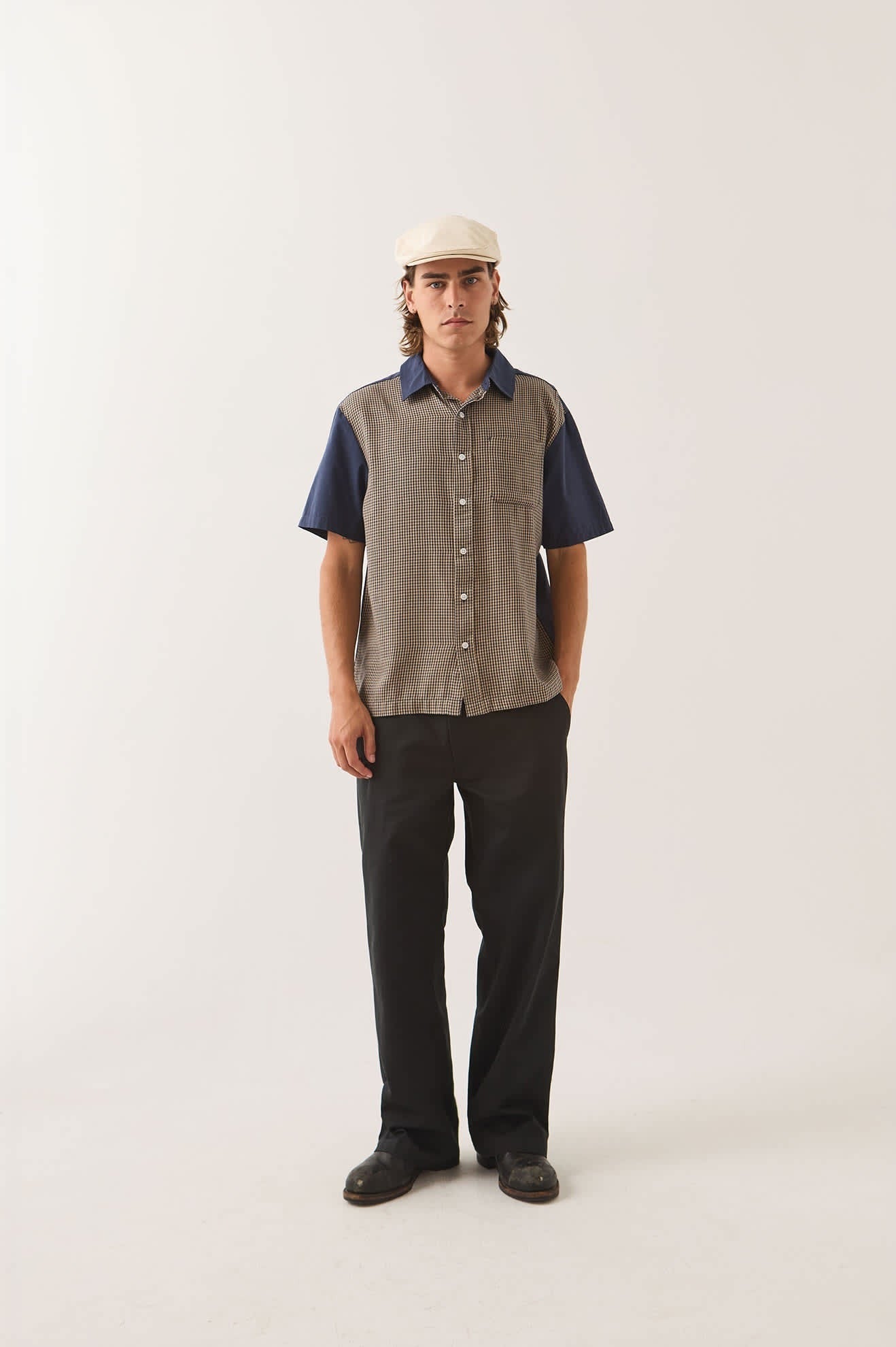 Cru Shirt - Classic Navy Color Blocked