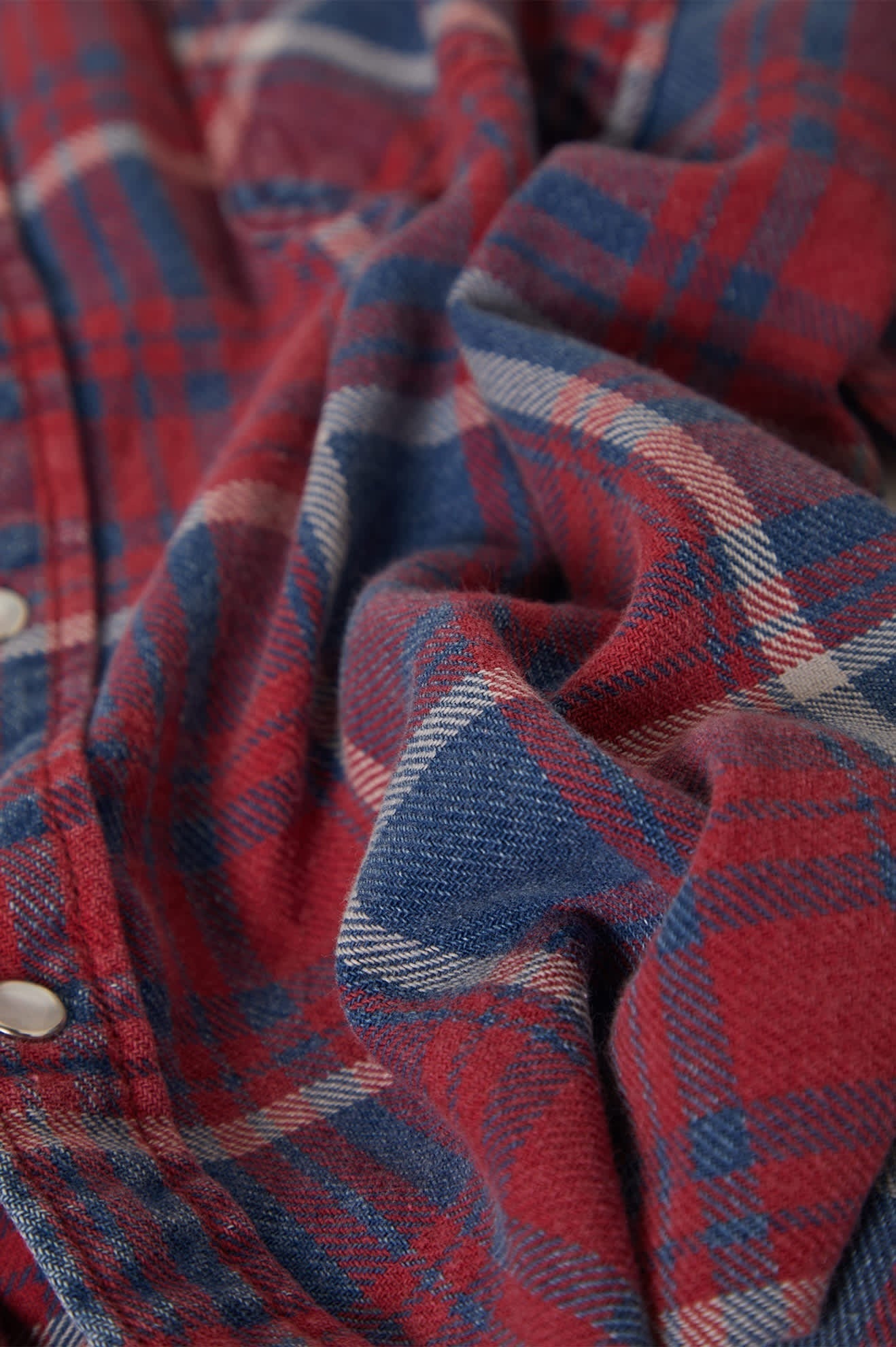 Waylon Lightweight Overshirt - Denim Plaid