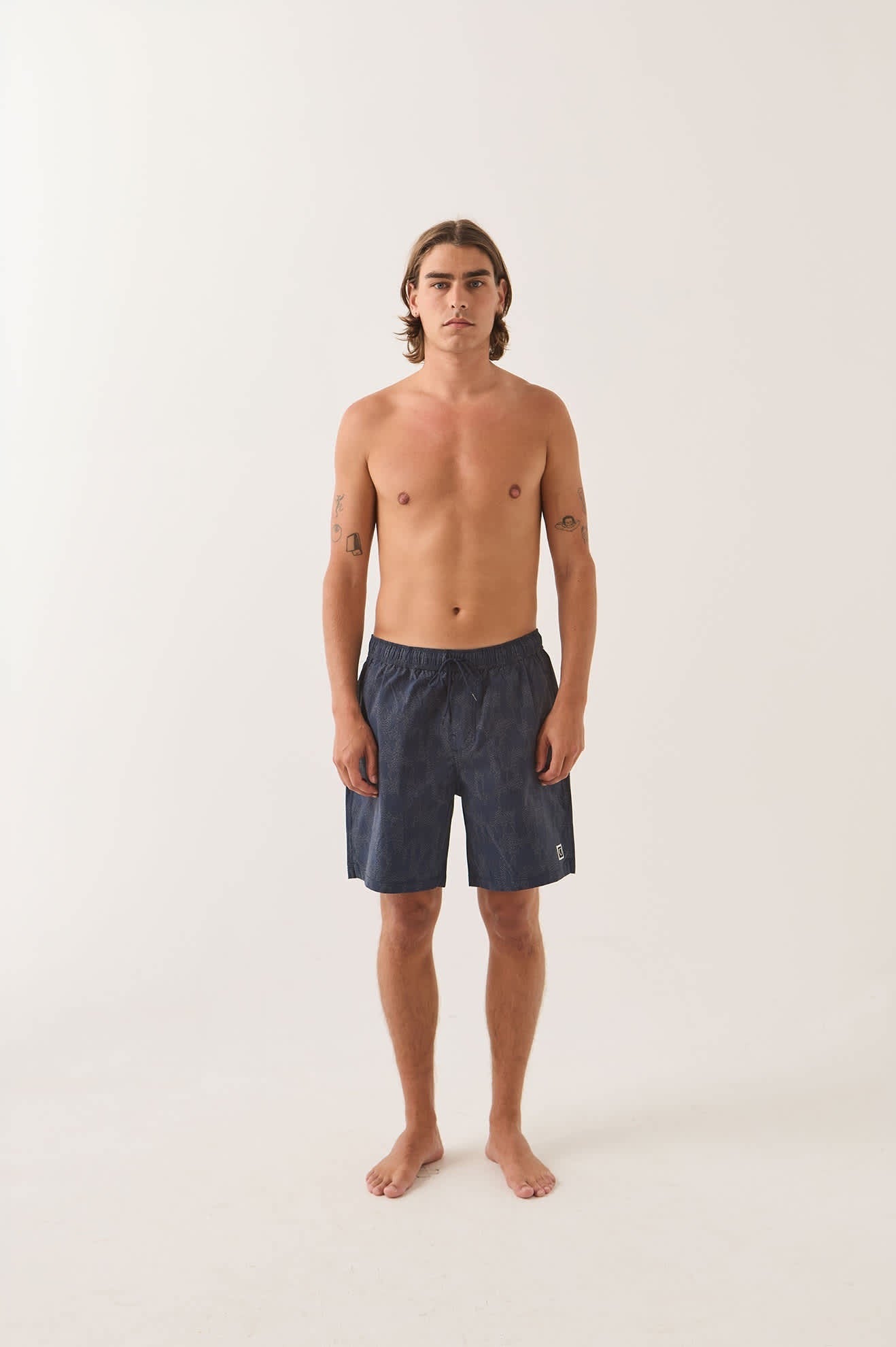 Everyday Stretch Hybrid Short 7" - Washed Navy Crackle