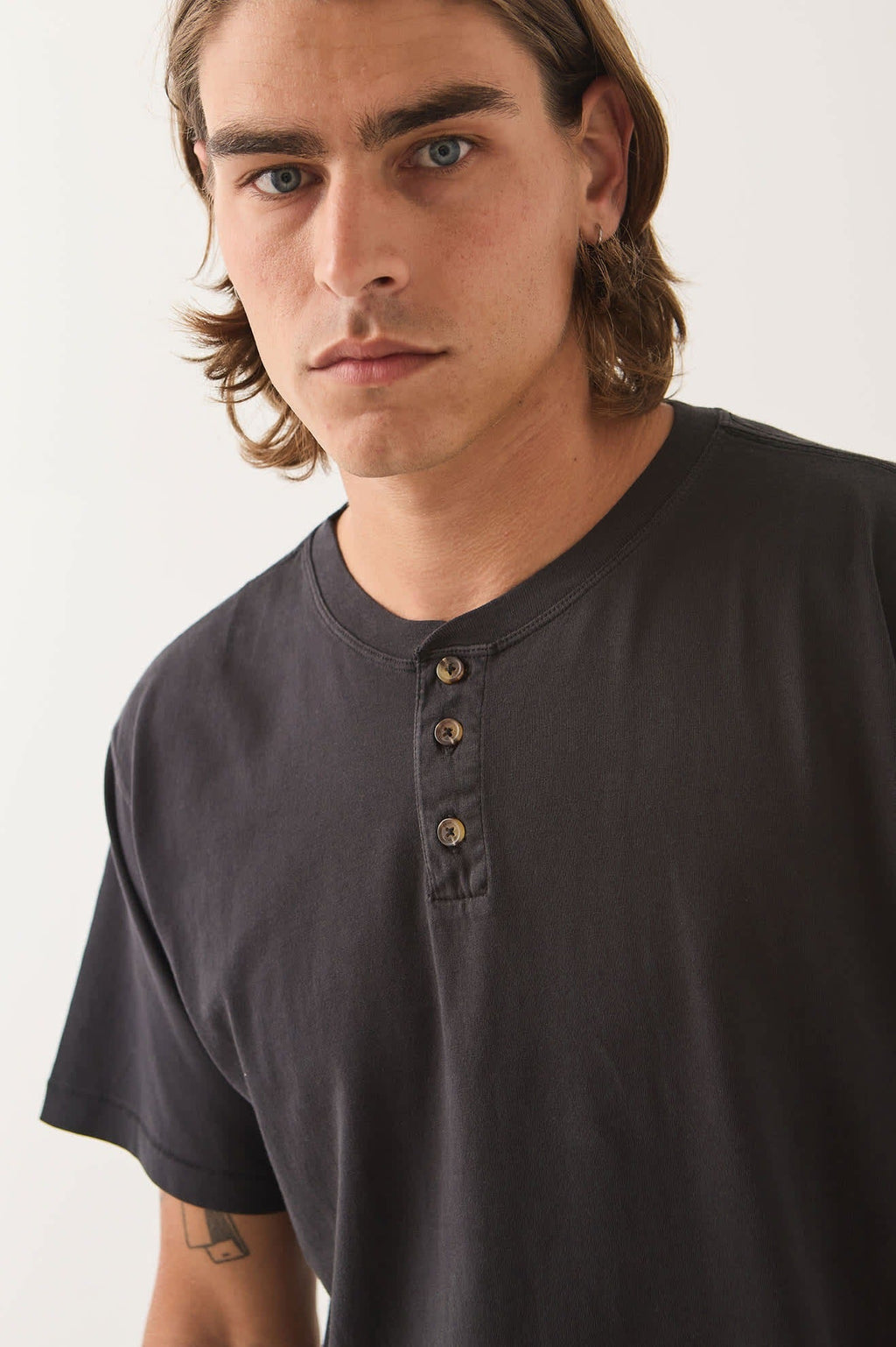 Brixton Baseline Henley T-Shirt - Black