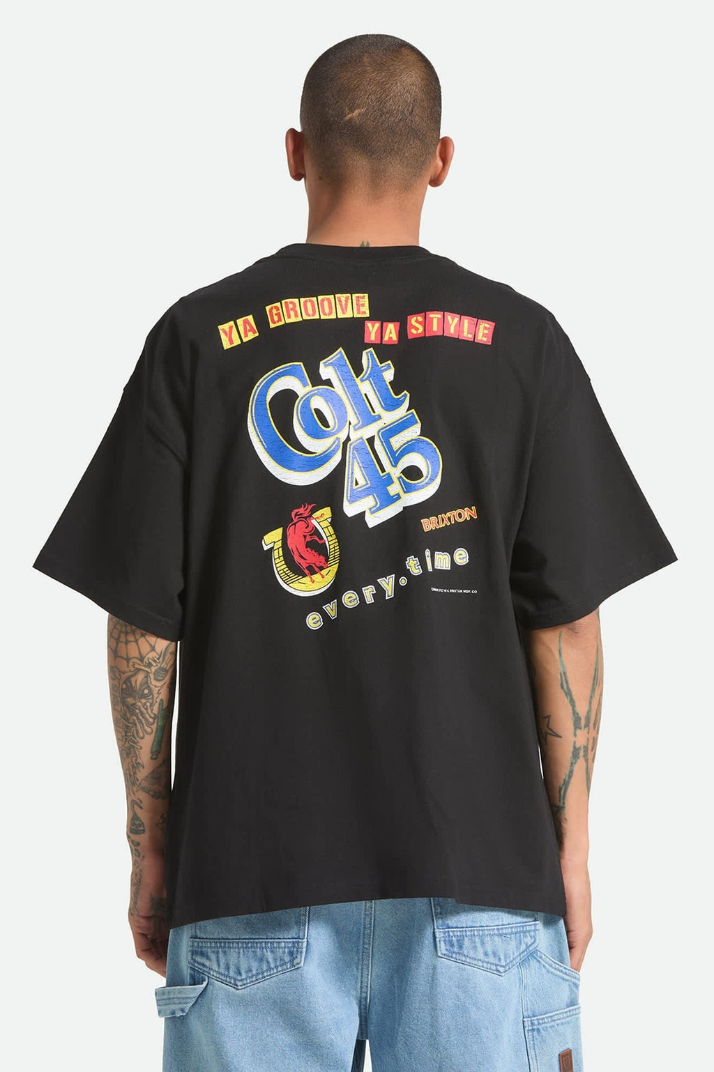 Colt 45 Everytime Short Sleeve Oversized T-Shirt - Black