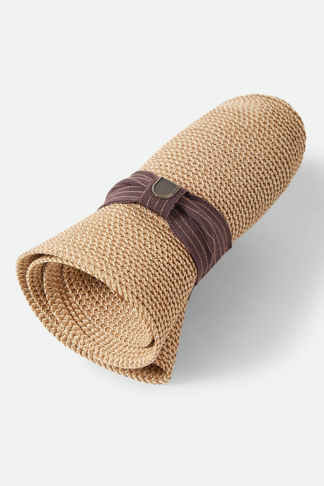 Roma Straw Packable Fedora - Multi Brown/Chocolate