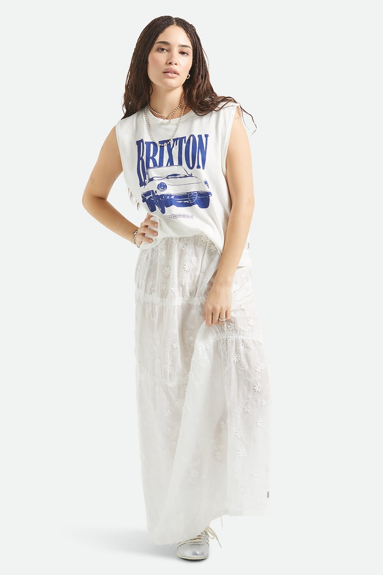 Sunday Cruising Club Muscle Tank - Vintage White