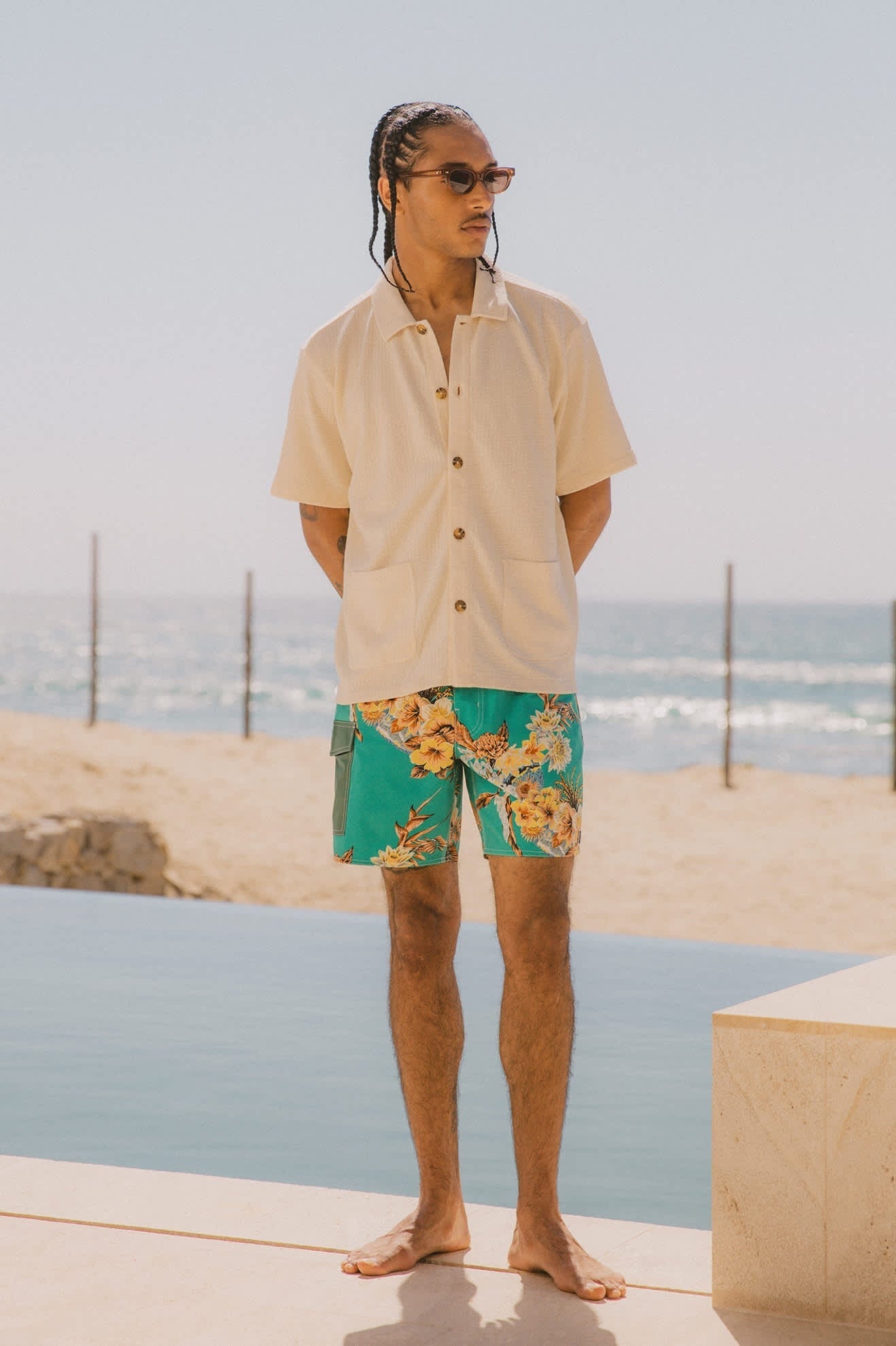 Poolside Short Sleeve Shirt - Off White