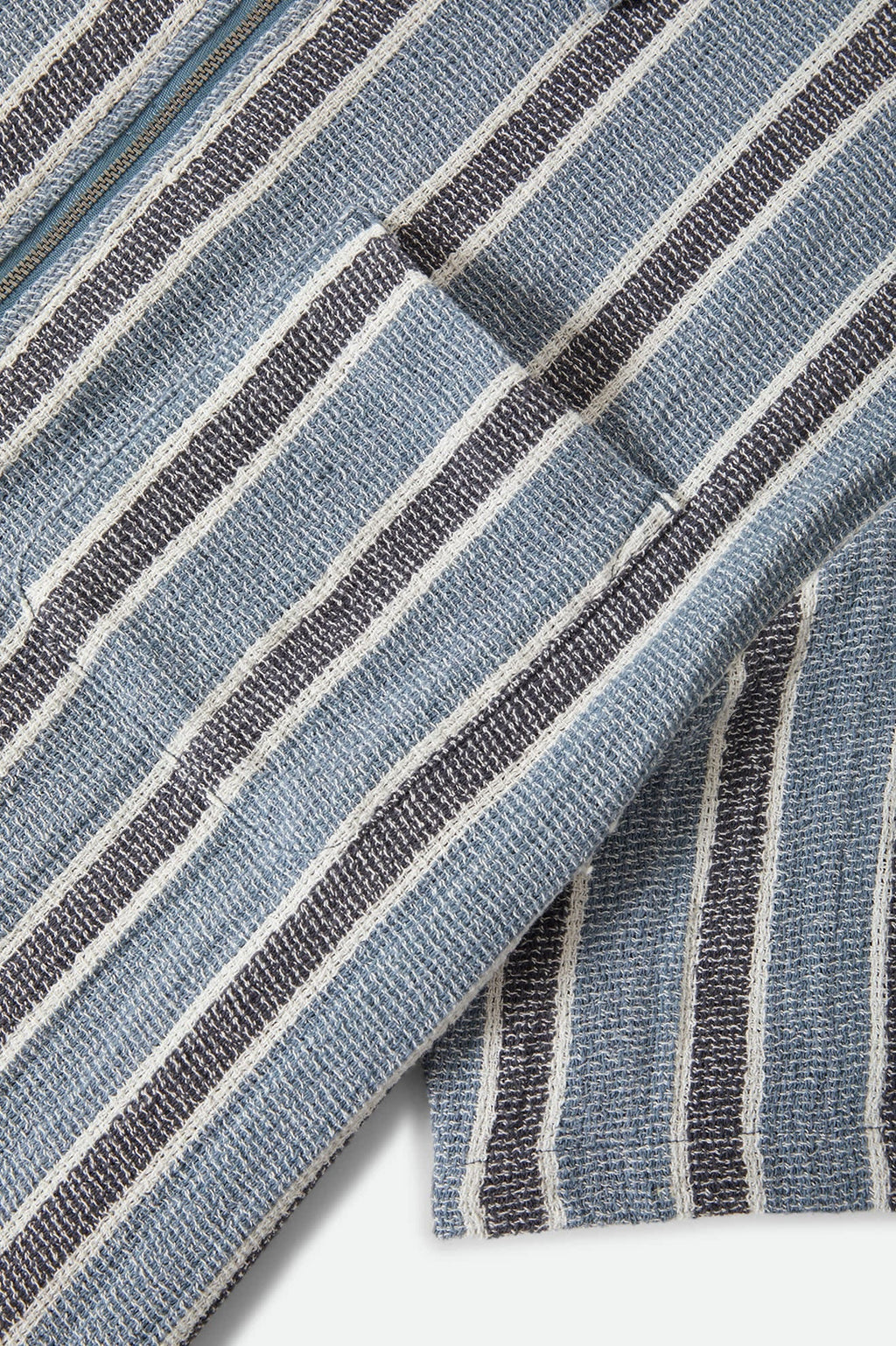 The Dexter Textured Stripe Short Sleeve Shirt - Black/Dusty Blue