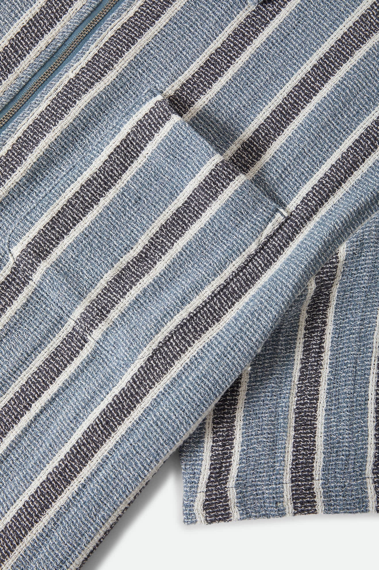 The Dexter Textured Stripe Short Sleeve Shirt - Black/Dusty Blue