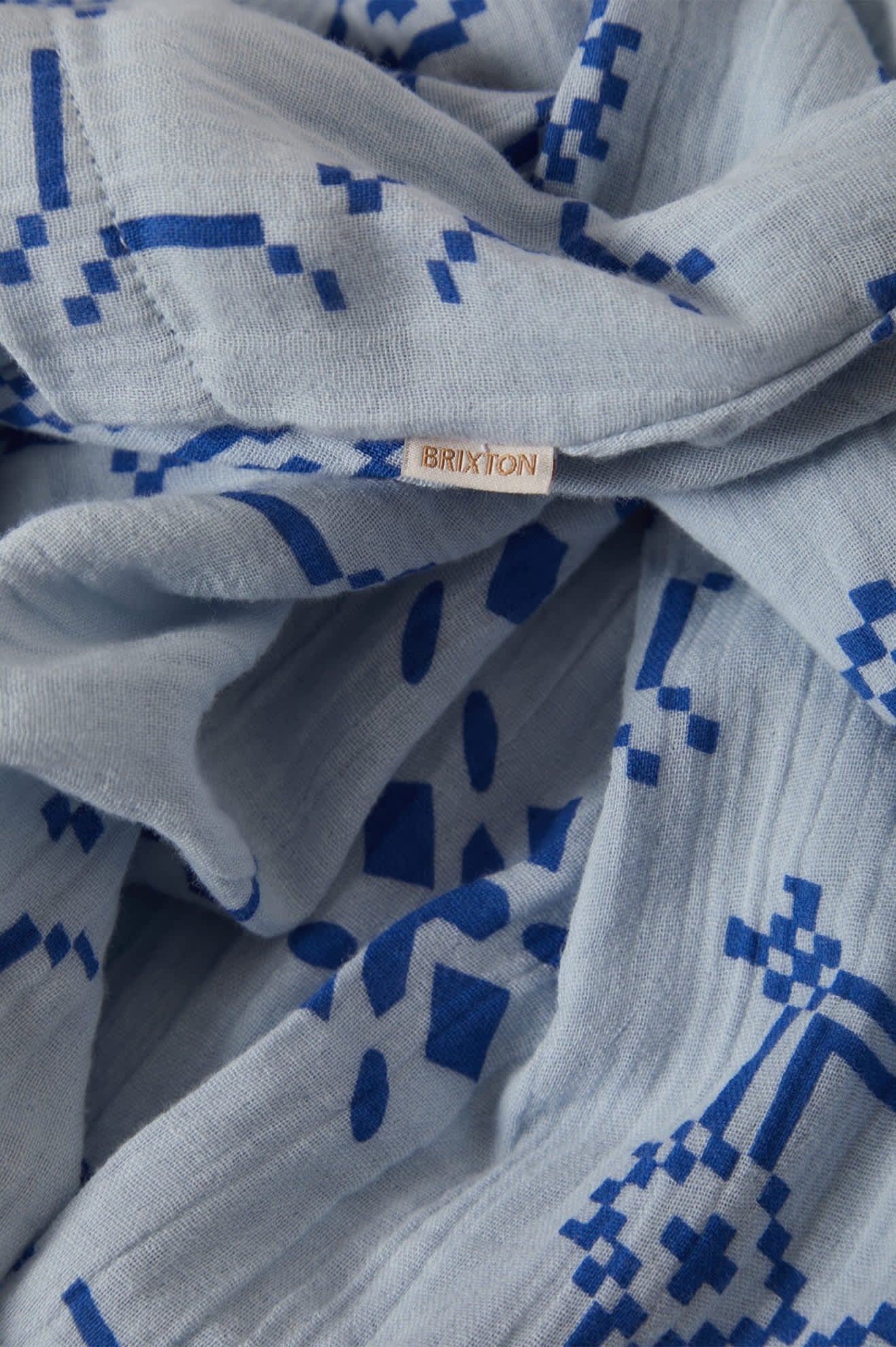 The Tie Dress - Aura Blue Tile Print