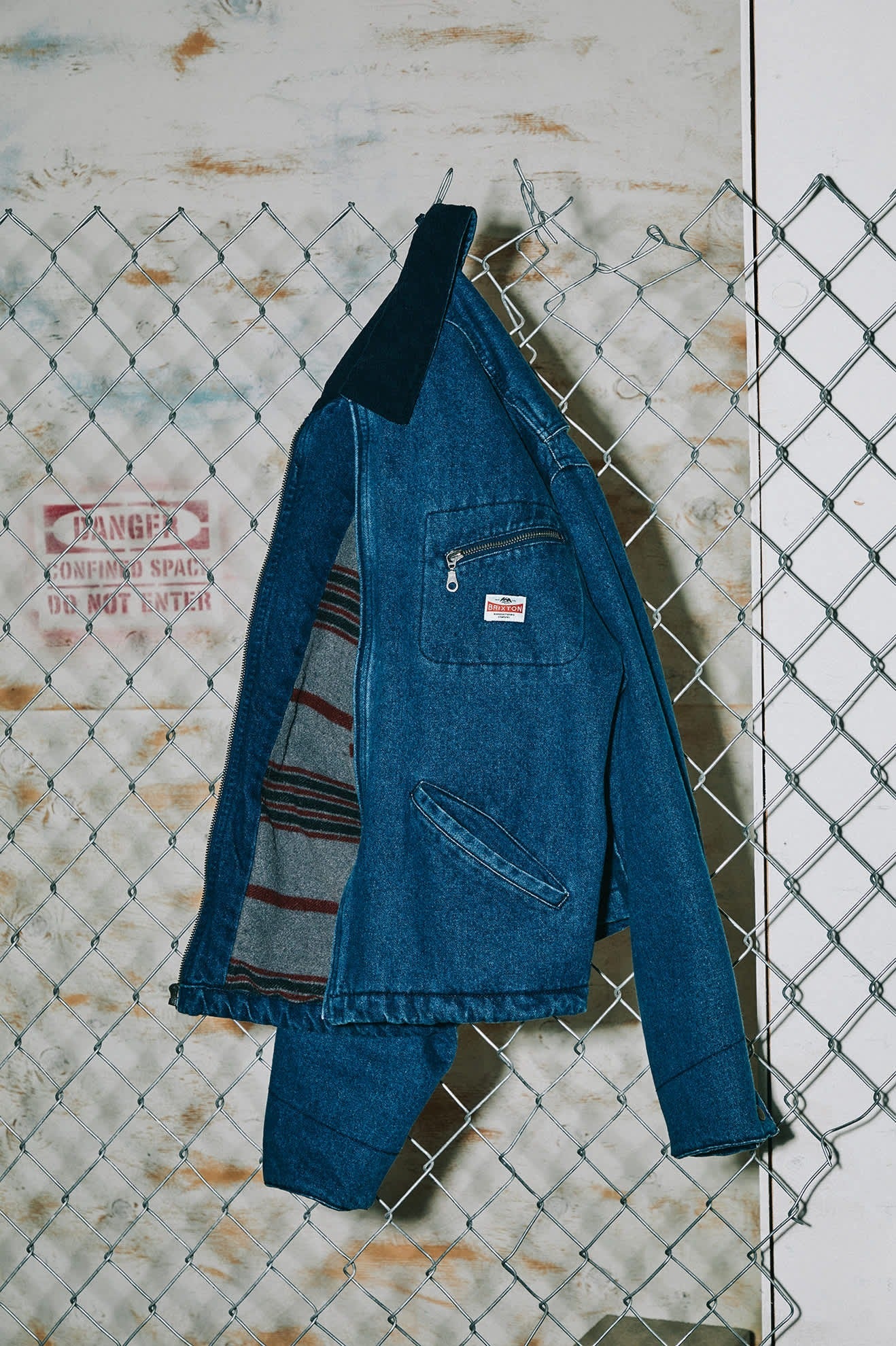 Altered Threads Lined Garage Jacket - Medium Wash Denim
