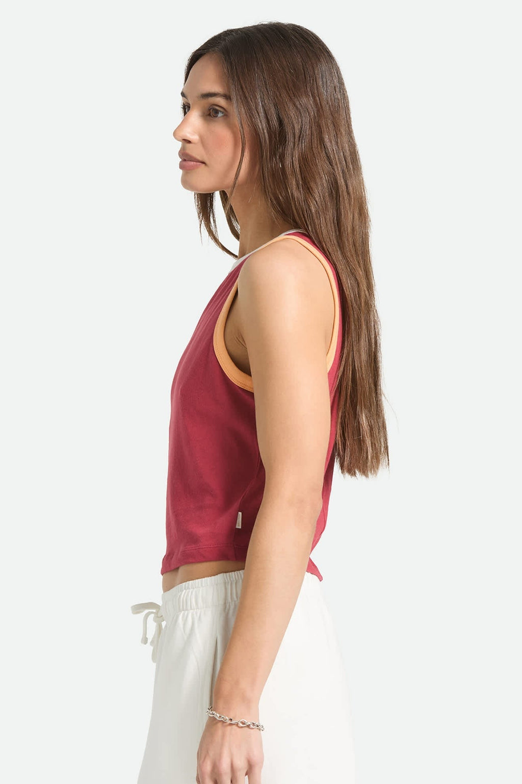 Carefree Organic Garment Dye Cropped Tank - Robust Red