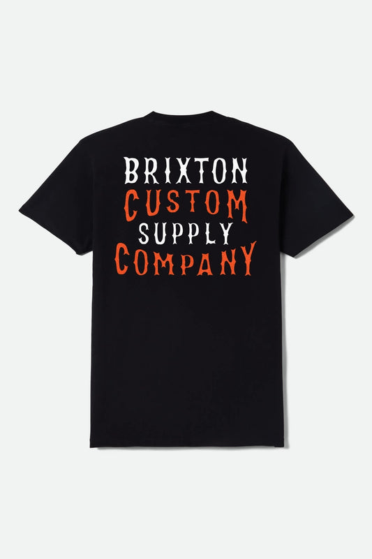 Wheaton Short Sleeve T-Shirt - Black Worn Wash